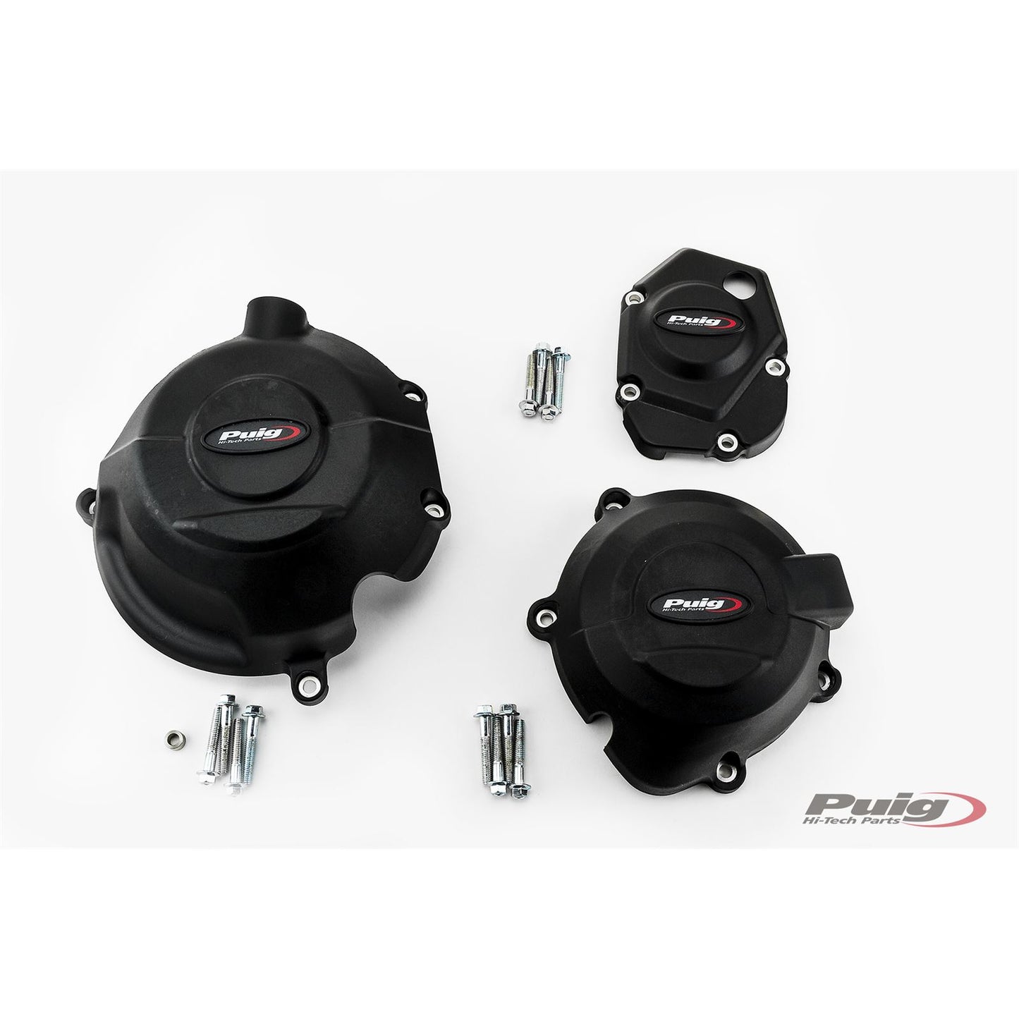 Puig Kit 3 Caps Engine Cover fits Kawasaki Z900 - Black [MPN: 20135N]_1783336