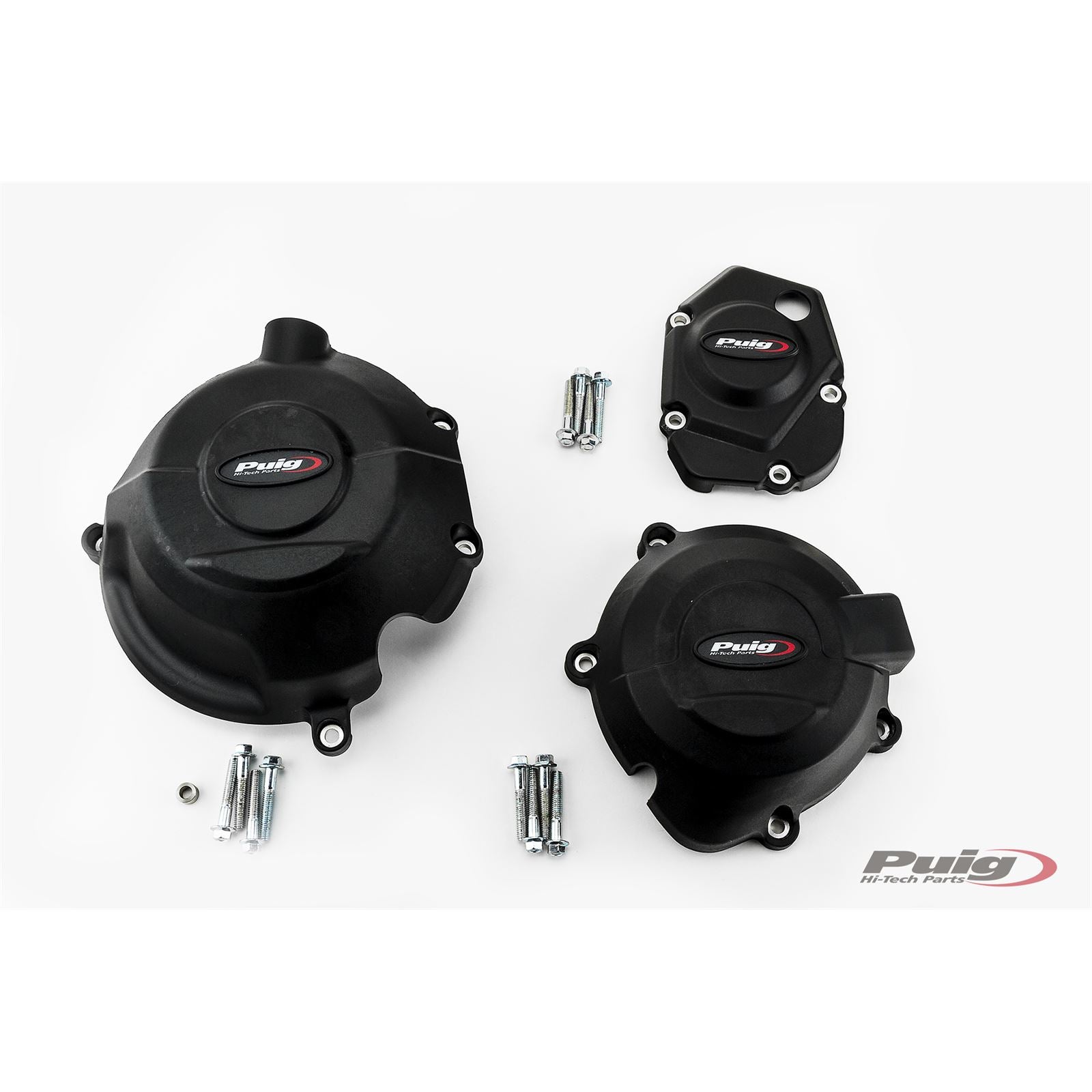 Puig Kit 3 Caps Engine Cover fits Kawasaki Z900 - Black [MPN: 20135N]_1783336