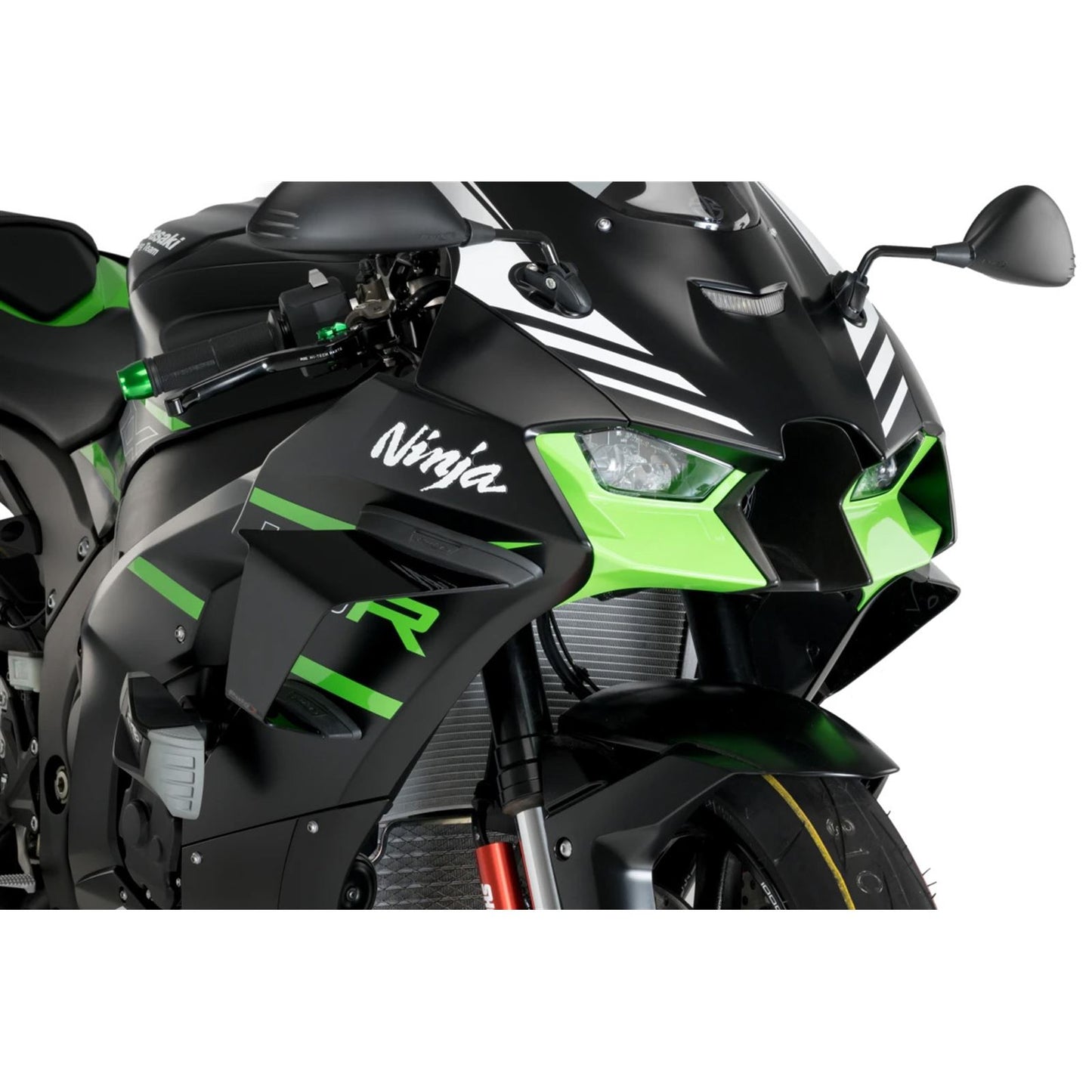 Puig Kit of Wings Race Compatible with Kawasaki ZX-10R/RR 20' - Black [MPN: 20543N]_1829025