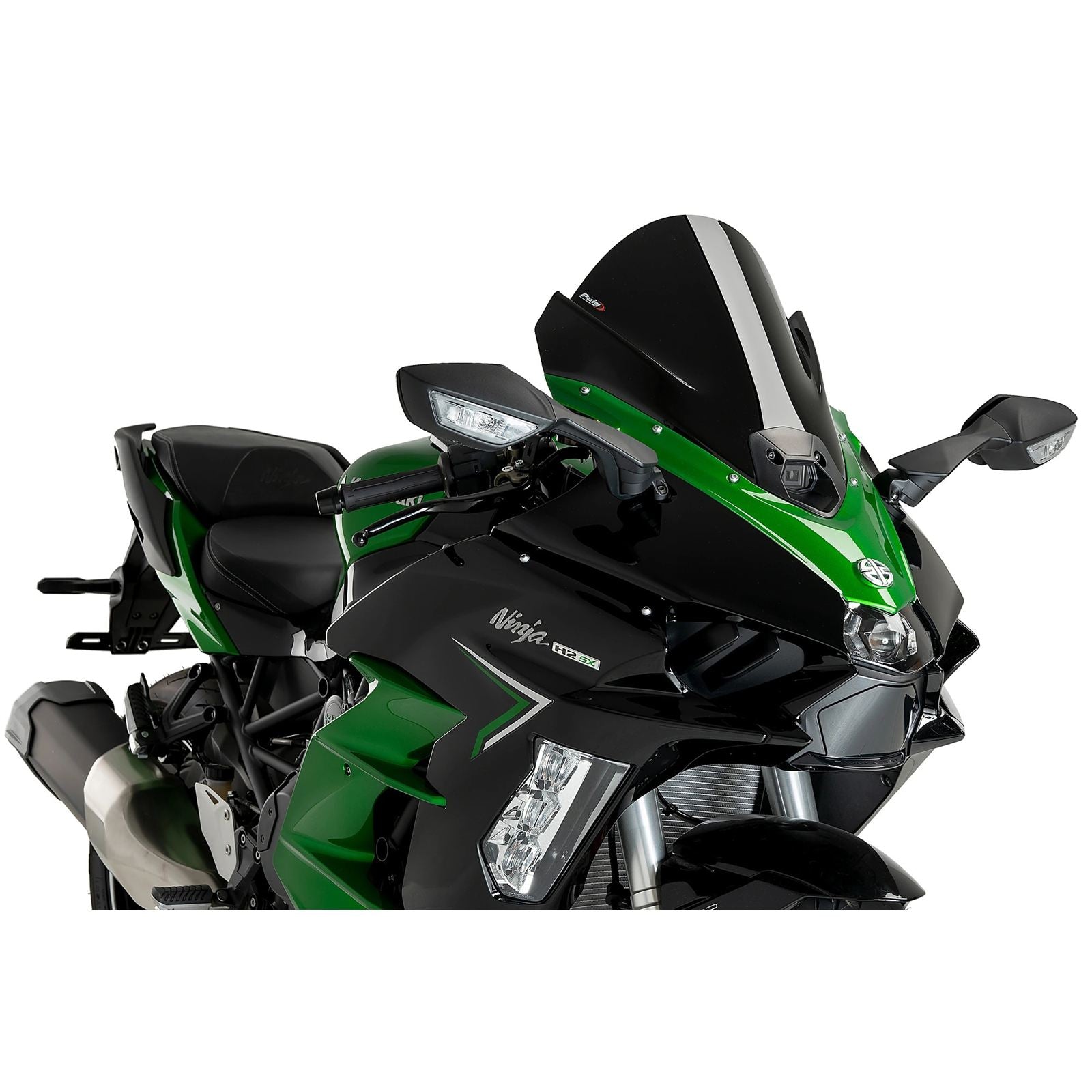 Puig Z-Racing Screen fits Kawasaki Ninja H2 SX/SX SE '22 - Black [MPN: 21714N]_2573883