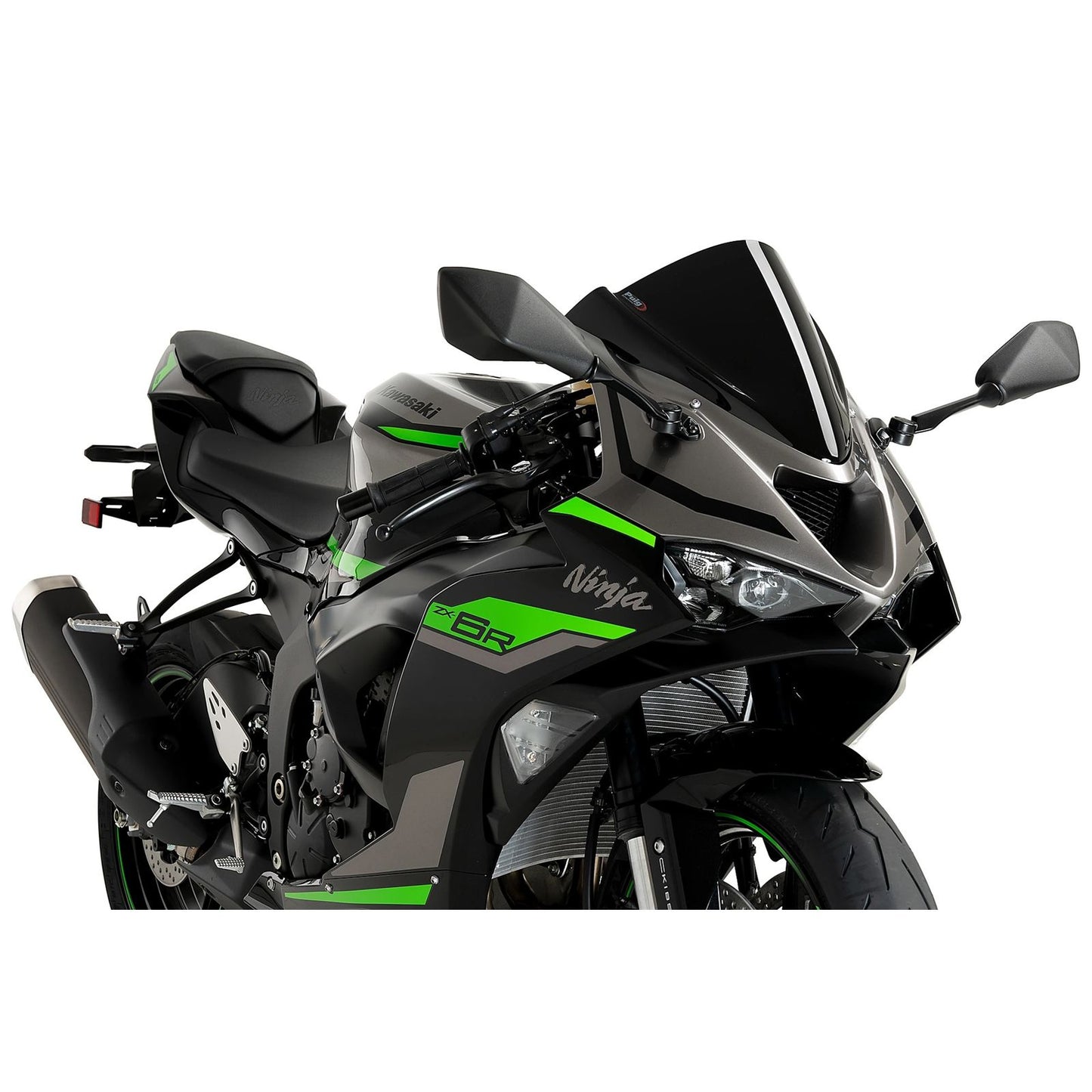 Puig Z-Racing Screen fits Kawasaki ZX-6R '24 - Black [MPN: 21831N]_2573891