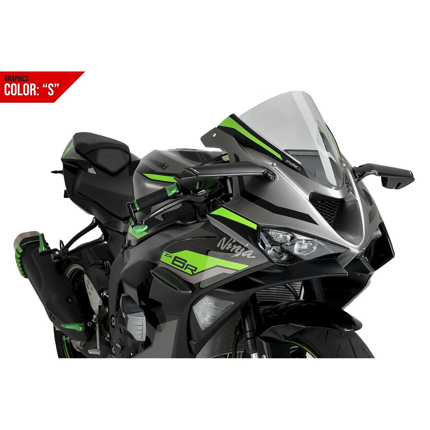 Puig Z-Racing Screen fits Kawasaki ZX-6R '24 - Graphics [MPN: 21831S]_2573890