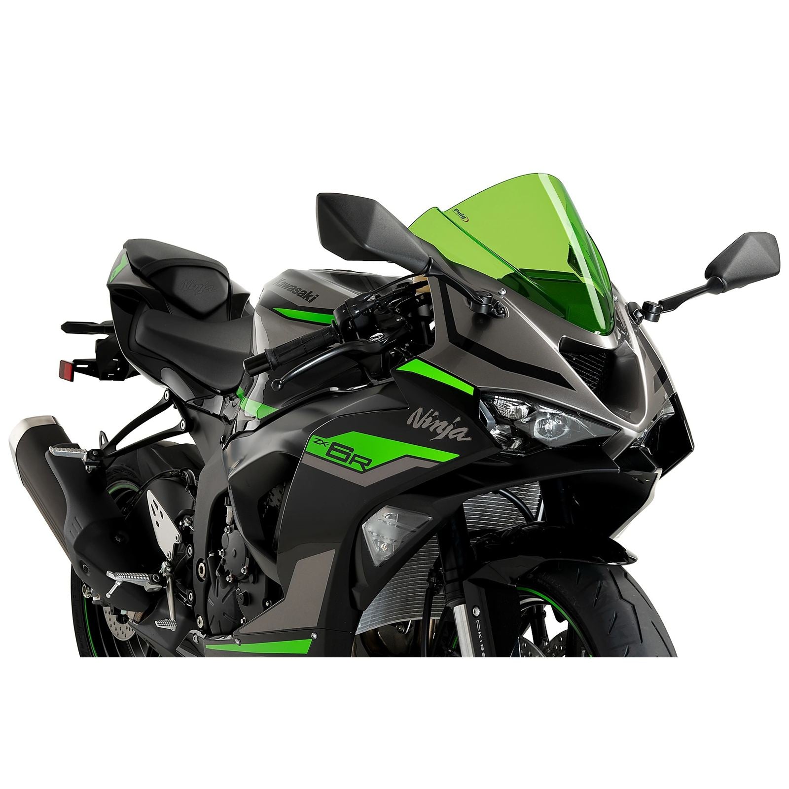 Puig Z-Racing Screen fits Kawasaki ZX-6R '24 - Green [MPN: 21831V]_2573889
