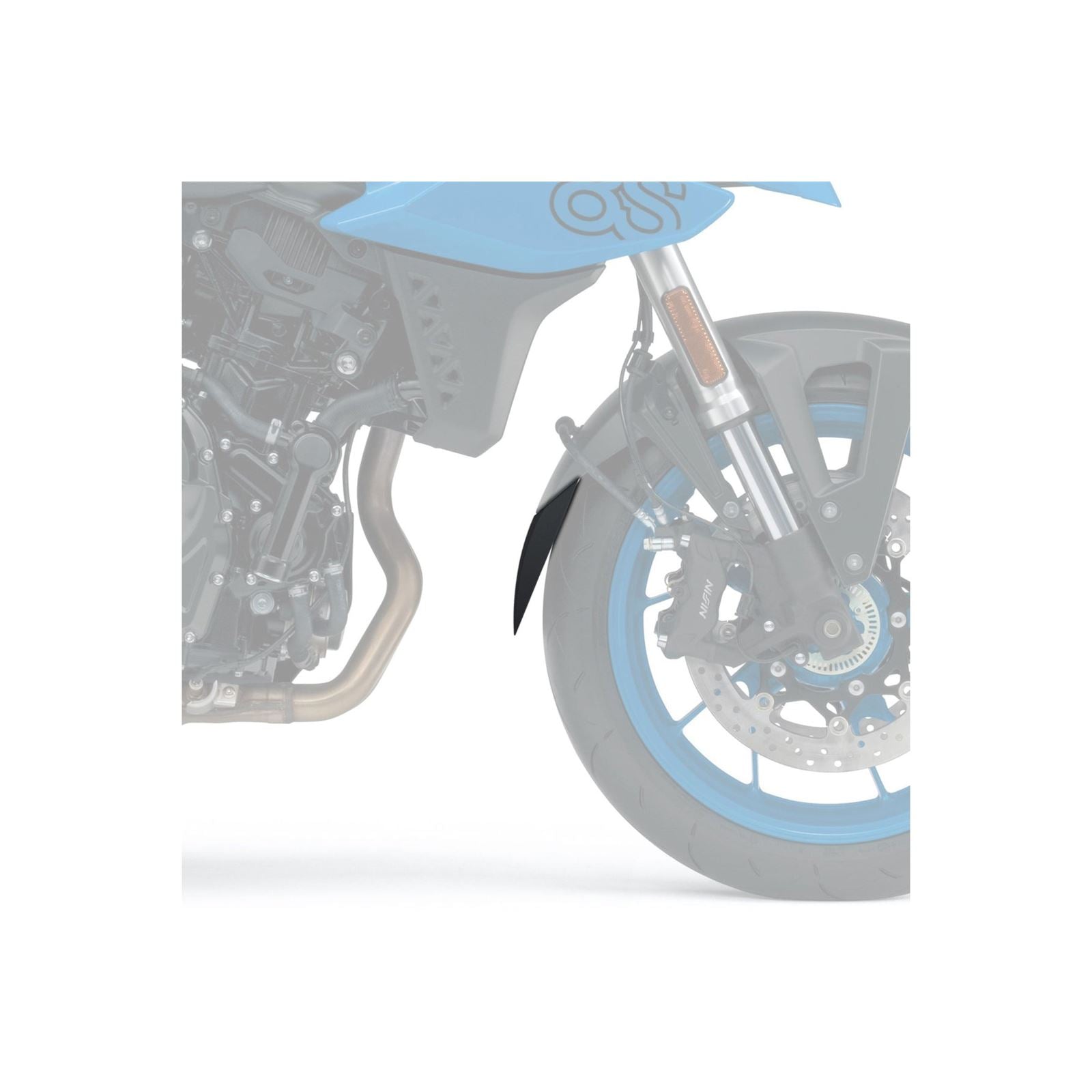 Puig Front Fender Extension Compatible with Suzuki GSX-8S 23'- C/- Black [MPN: 21844N]_1771097