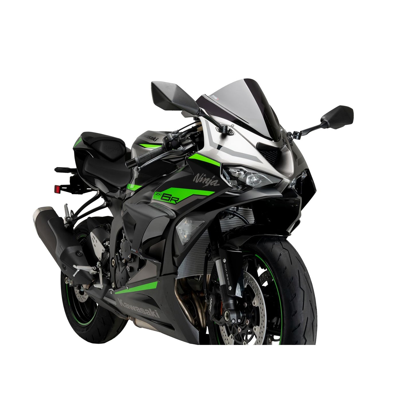 Puig Kit of Wings Race Compatible with Kawasaki ZX-6R 24' - Matte Black [MPN: 21858J]_1771081