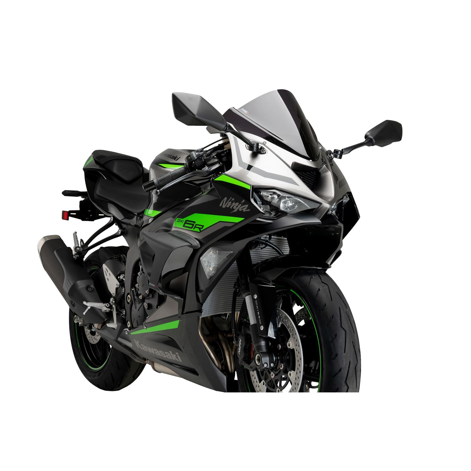 Puig Kit of Wings Race Compatible with Kawasaki ZX-6R 24' - Matte Black [MPN: 21858J]_1771081