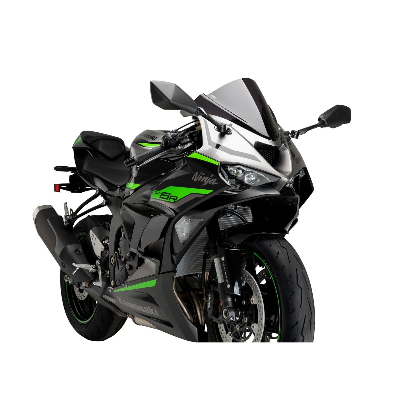 Puig Kit of Wings Race Compatible with Kawasaki ZX-6R 24' - Black [MPN: 21858N]_1771080