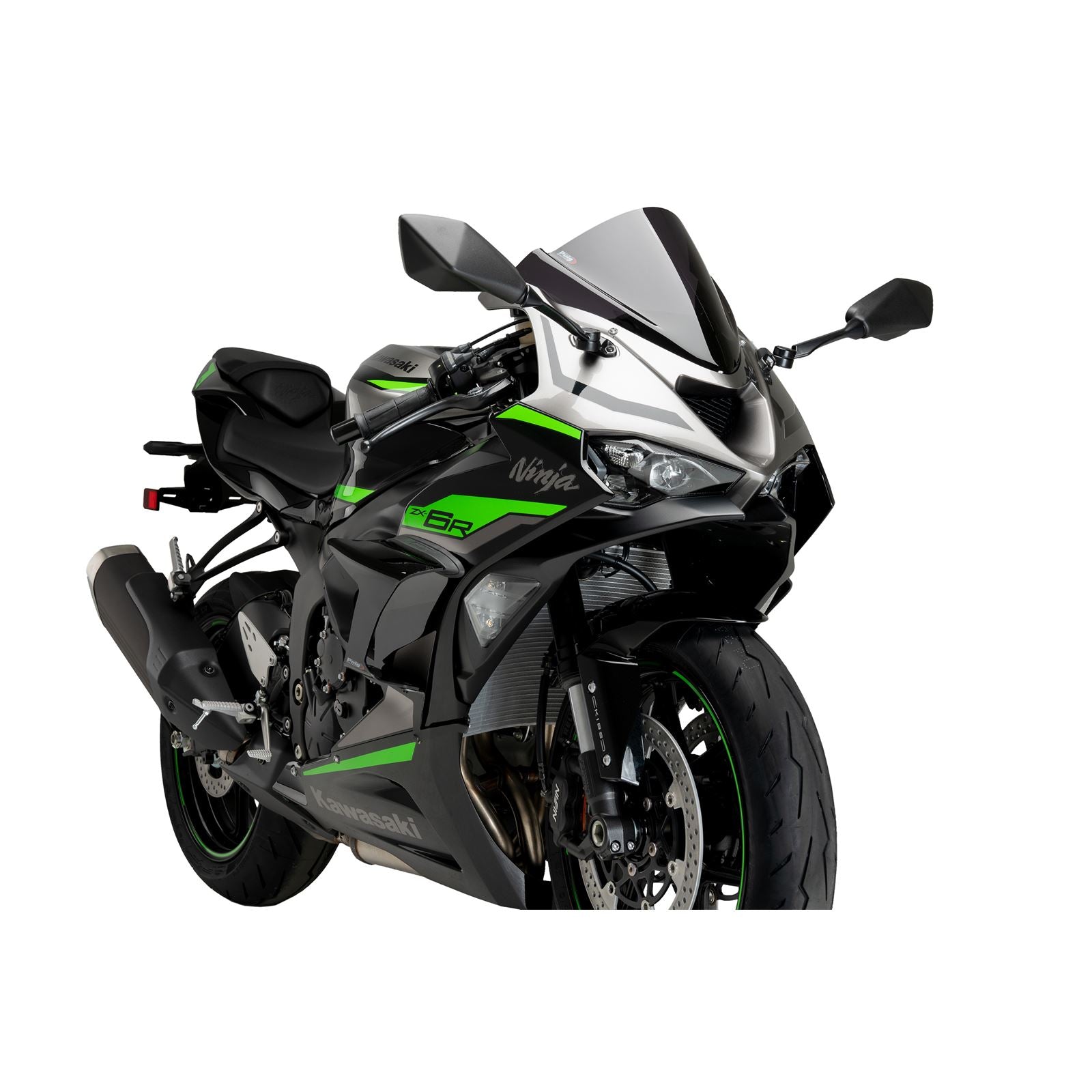 Puig Kit of Wings Race Compatible with Kawasaki ZX-6R 24' - Black [MPN: 21858N]_1771080