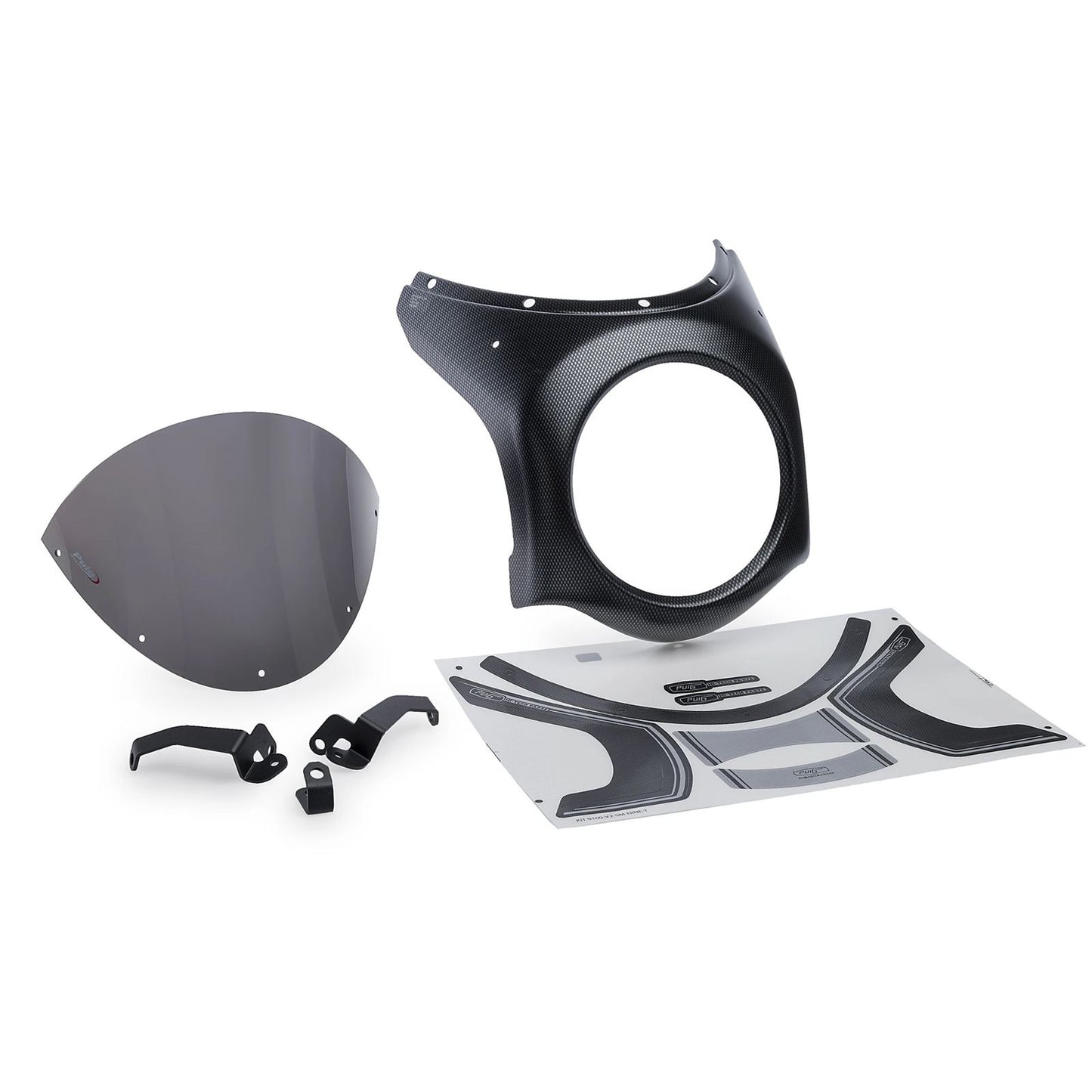 Puig Retro Half Fairing fits Honda CB650R - Carbon - Dark Smoke [MPN: 21962F]_2571371