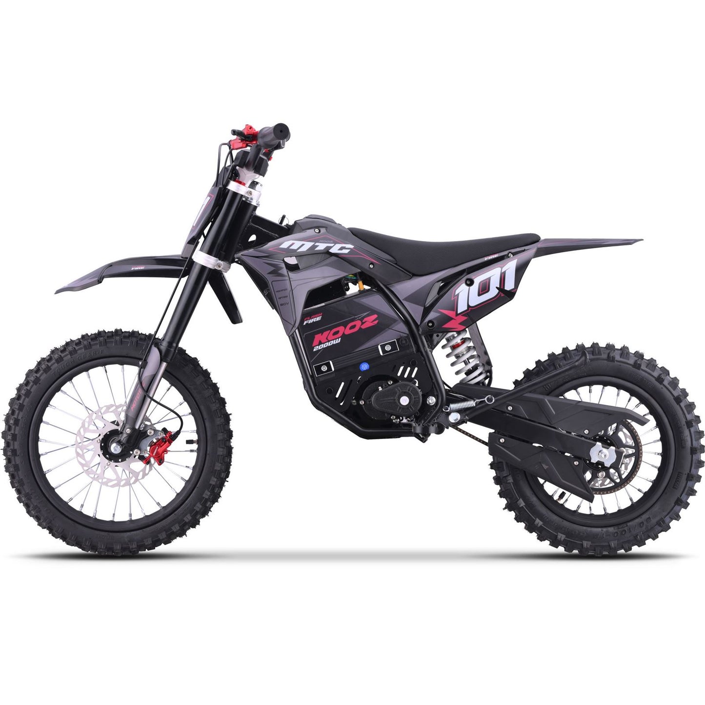 MotoTec USA 60v Pro Electric Dirt Bike 2000w Lithium - Red MT-Dirt-Pro-2000-HP115E_Red_1768506