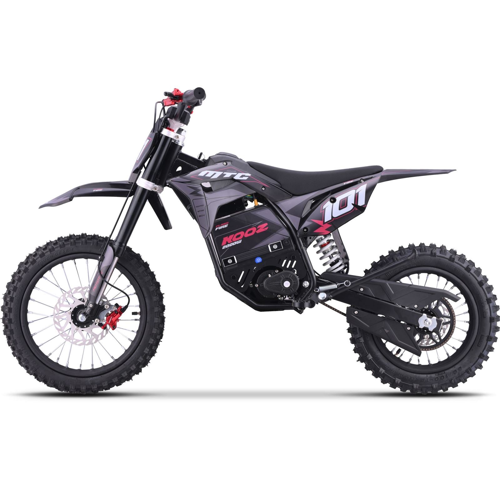 MotoTec USA 60v Pro Electric Dirt Bike 2000w Lithium - Red MT-Dirt-Pro-2000-HP115E_Red_1768506
