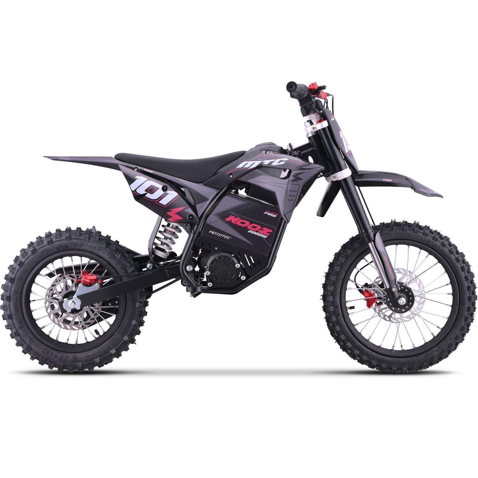MotoTec USA 60v Pro Electric Dirt Bike 2000w Lithium - Red MT-Dirt-Pro-2000-HP115E_Red_1768507