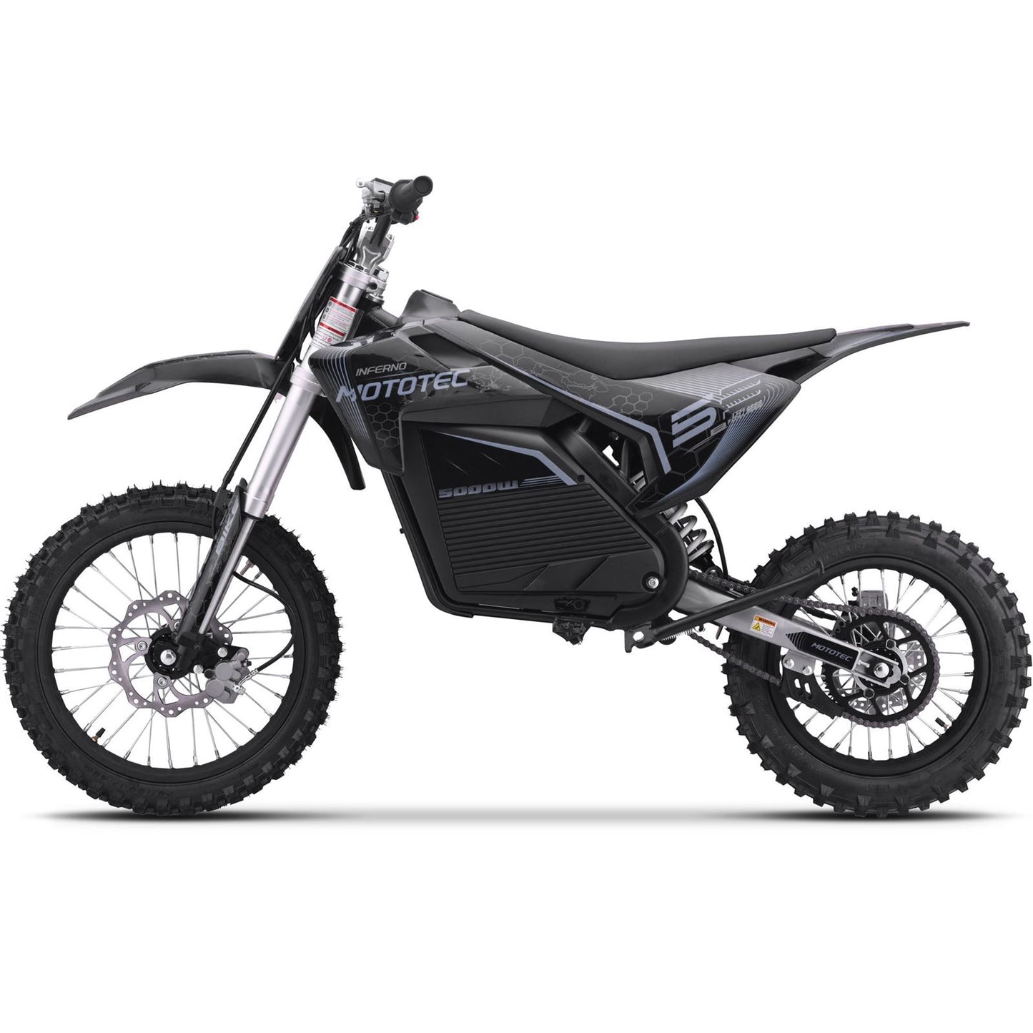 MotoTec USA 72v 5000w Pro Electric Dirt Bike Lithium Grey [MPN: MT-Dirt-Pro-5000_Grey]_1893035