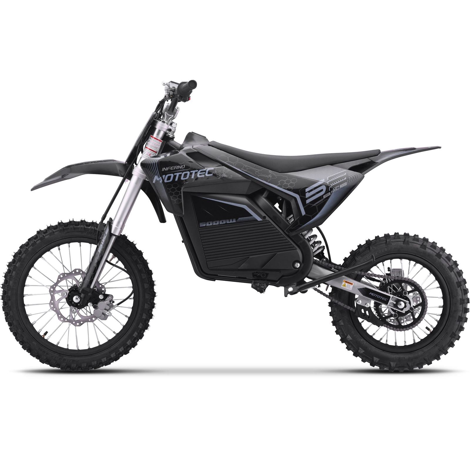 MotoTec USA 72v 5000w Pro Electric Dirt Bike Lithium Grey [MPN: MT-Dirt-Pro-5000_Grey]_1893035