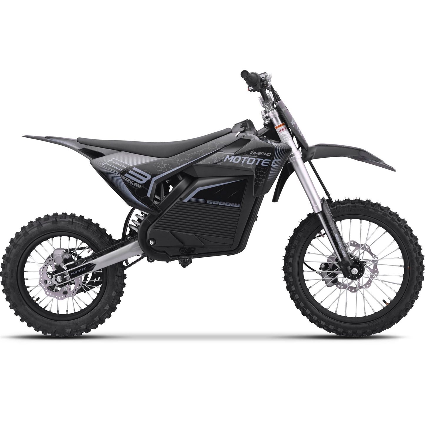 MotoTec USA 72v 5000w Pro Electric Dirt Bike Lithium Grey [MPN: MT-Dirt-Pro-5000_Grey]_1893036