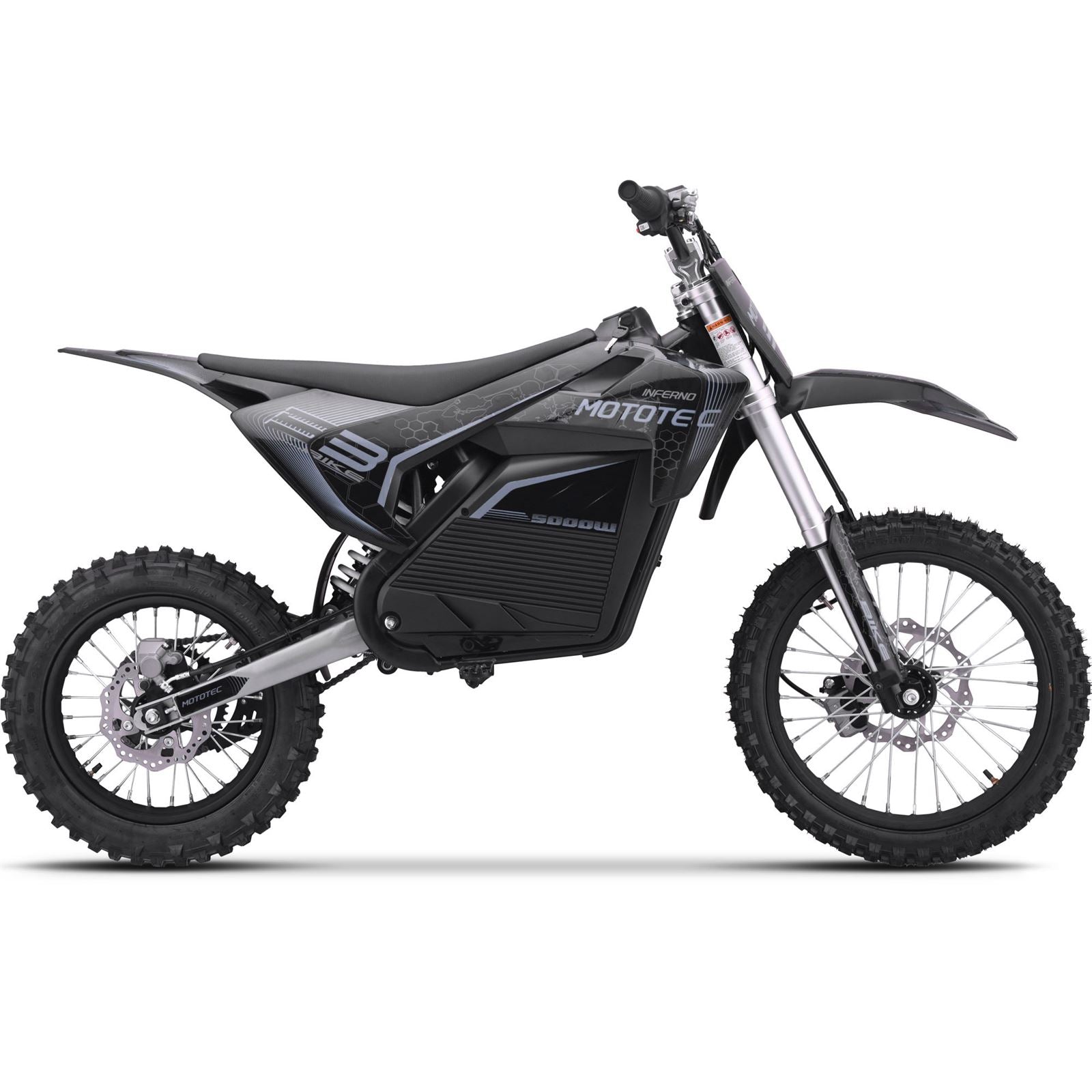 MotoTec USA 72v 5000w Pro Electric Dirt Bike Lithium Grey [MPN: MT-Dirt-Pro-5000_Grey]_1893036