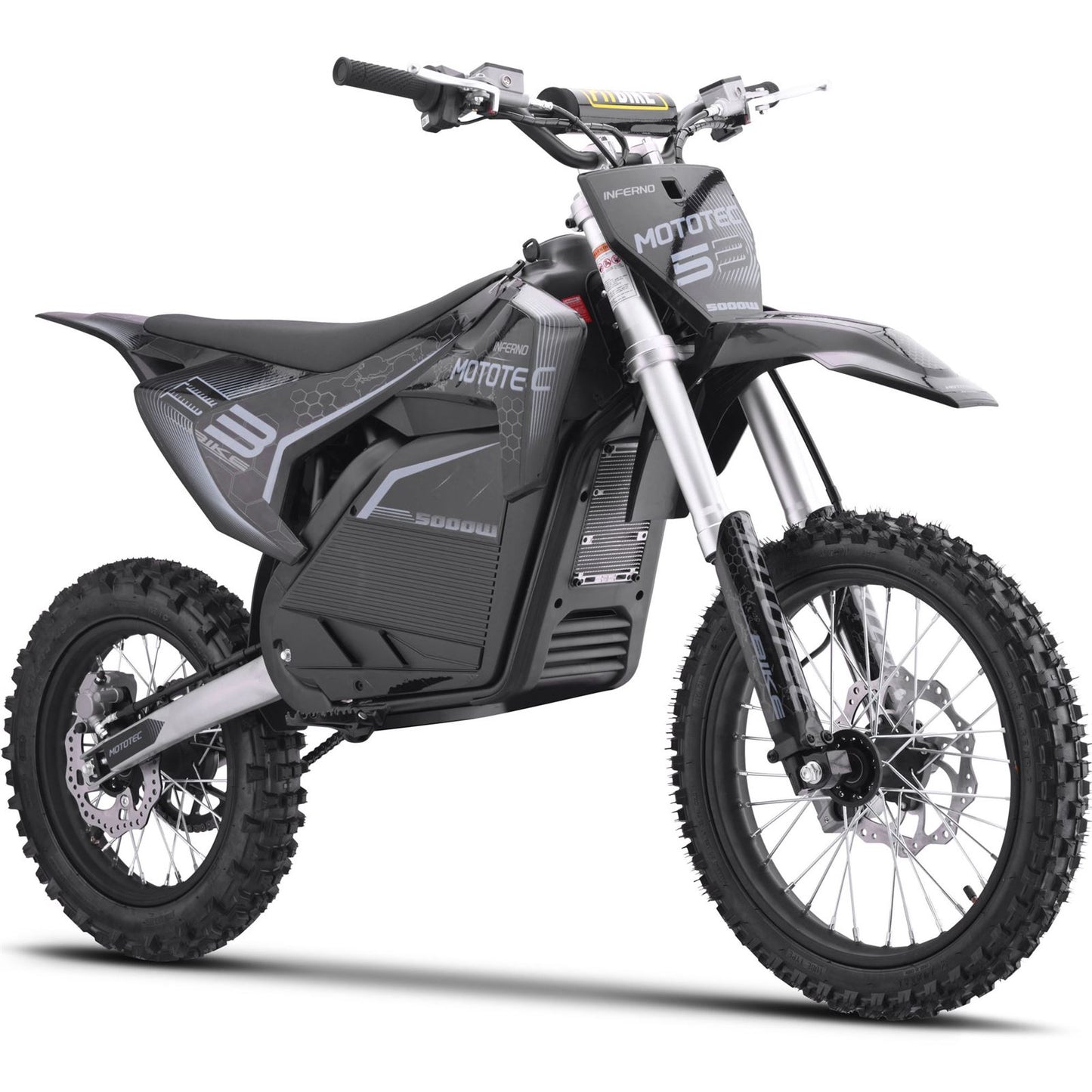 MotoTec USA 72v 5000w Pro Electric Dirt Bike Lithium Grey [MPN: MT-Dirt-Pro-5000_Grey]_1893039