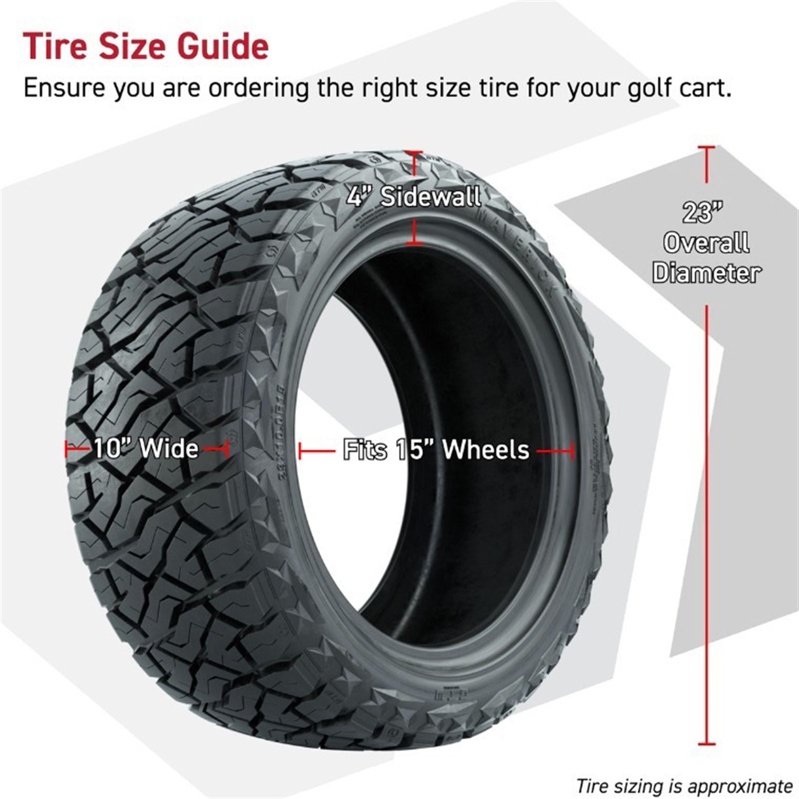 GTW Stellar Black/Machined 15" Wheels - 23x10.00-R15 Maverick Tires - Set A19-1489_1771835