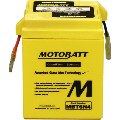 Motobatt Battery Sealed - Factory Activated -  MBT6N4 [MPN: MBT6N4]_1772158