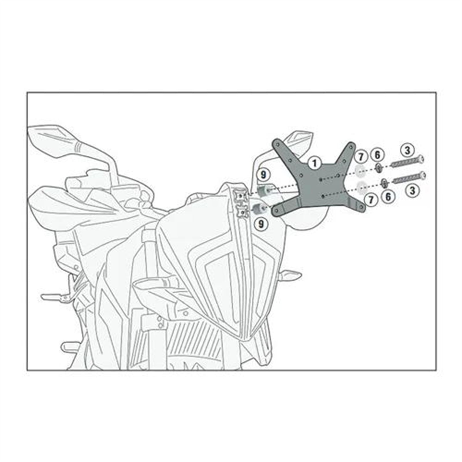 Givi Windshield Fit Kit KTM 7710DT/7710D D7711KIT_1776792