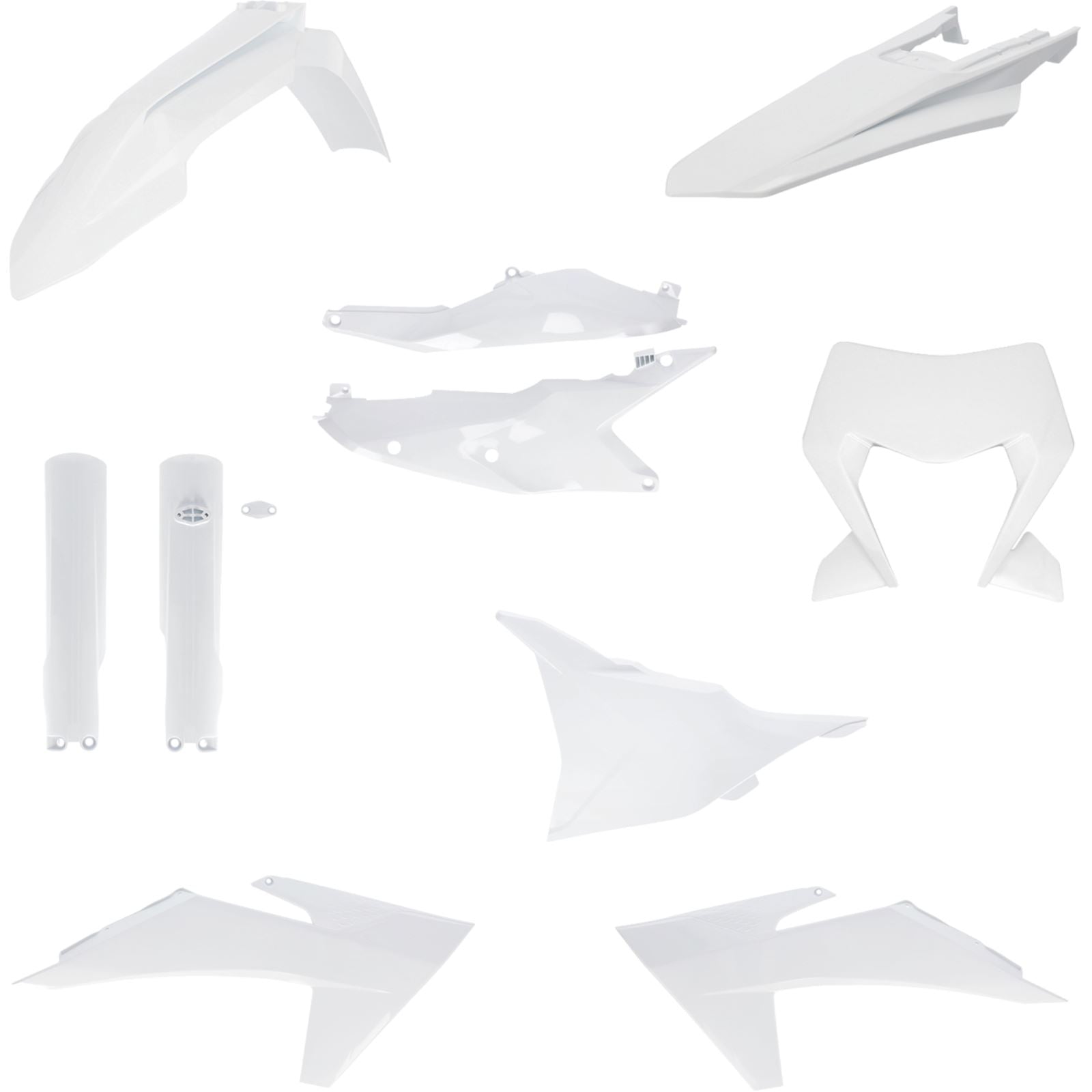 Acerbis Full Plastic Kit - White for KTM [MPN: 2986550002]_1833633