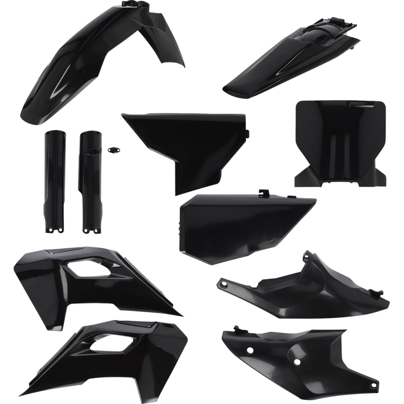 Acerbis Full Plastic Kit - Black for Husqvarna [MPN: 2986610001]_1831819