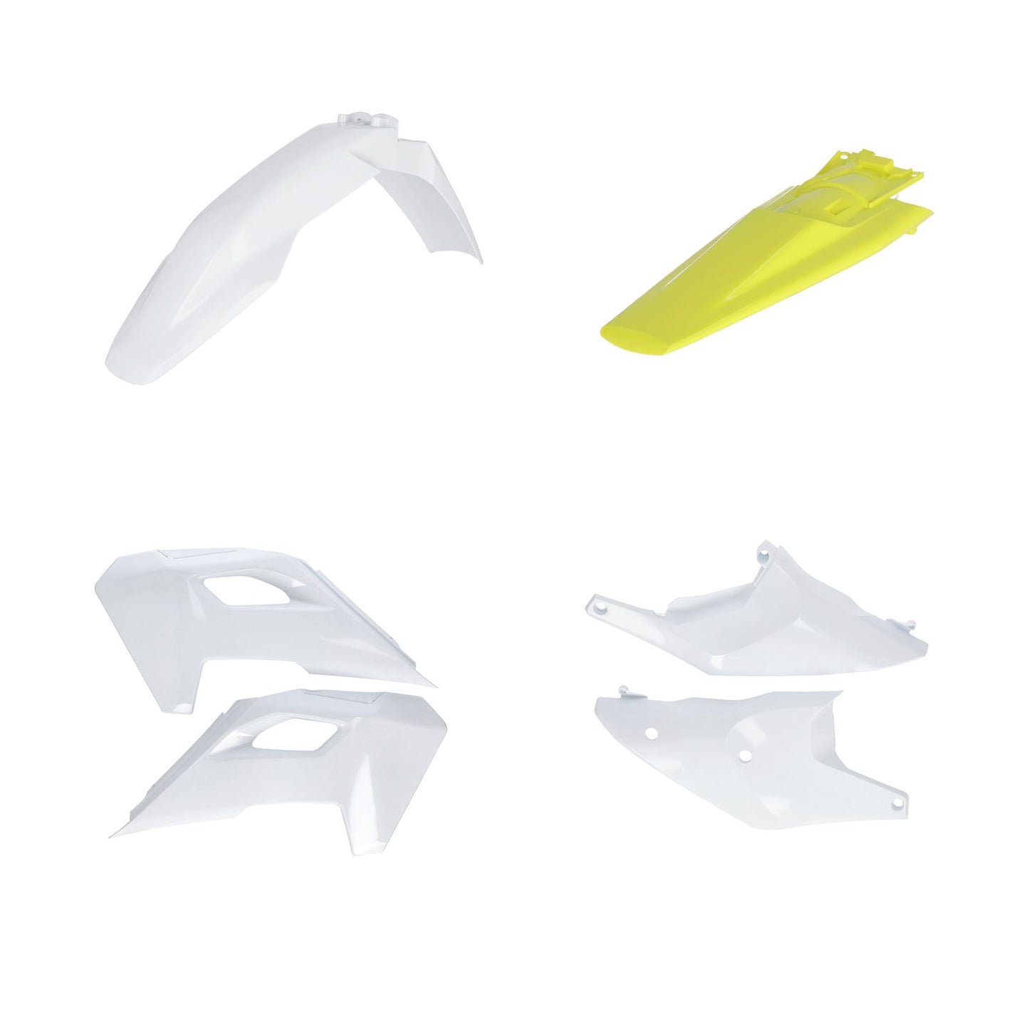 Acerbis Standard Body Kit - '24 White/Yellow for Husqvarna FE/TE '24-'25 [MPN: 2986640275]_1780554