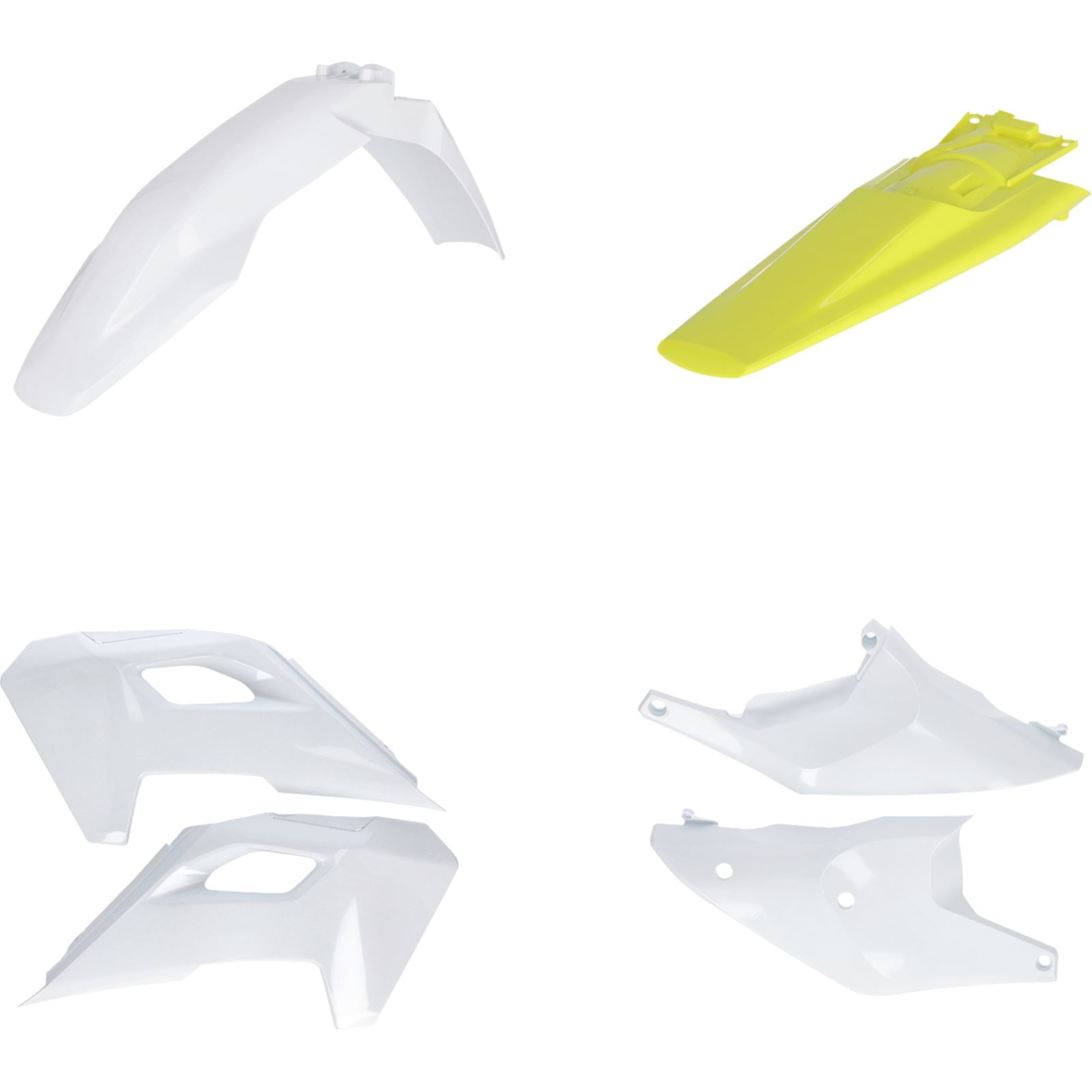 Acerbis Standard Body Kit - '24 White/Yellow for Husqvarna FE/TE '24-'25 [MPN: 2986640275]_1831063