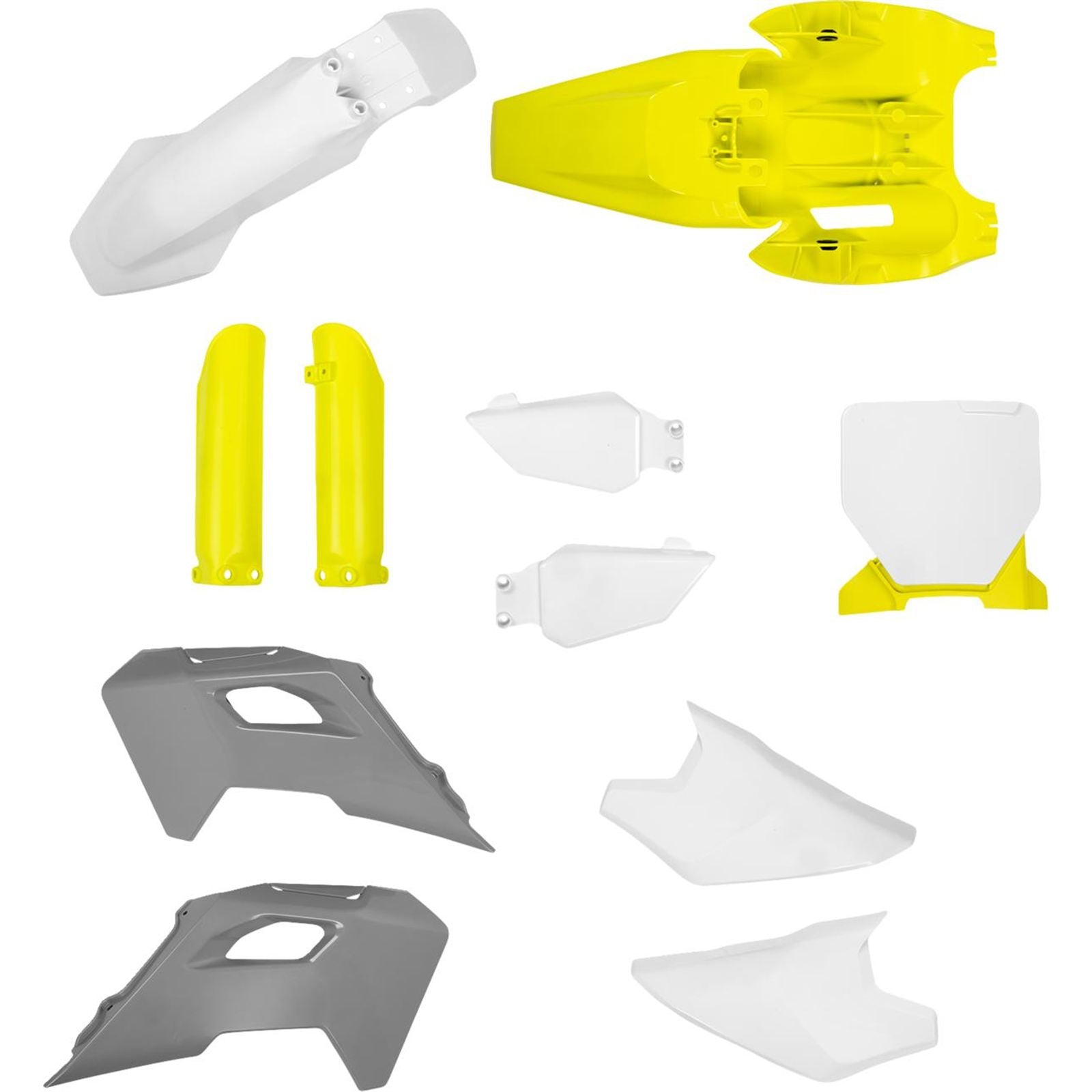 Acerbis Full Body Kit - '25 Gray/Yellow/White for Husqvarna TC '24-'25 [MPN: 2987288211]_1918067