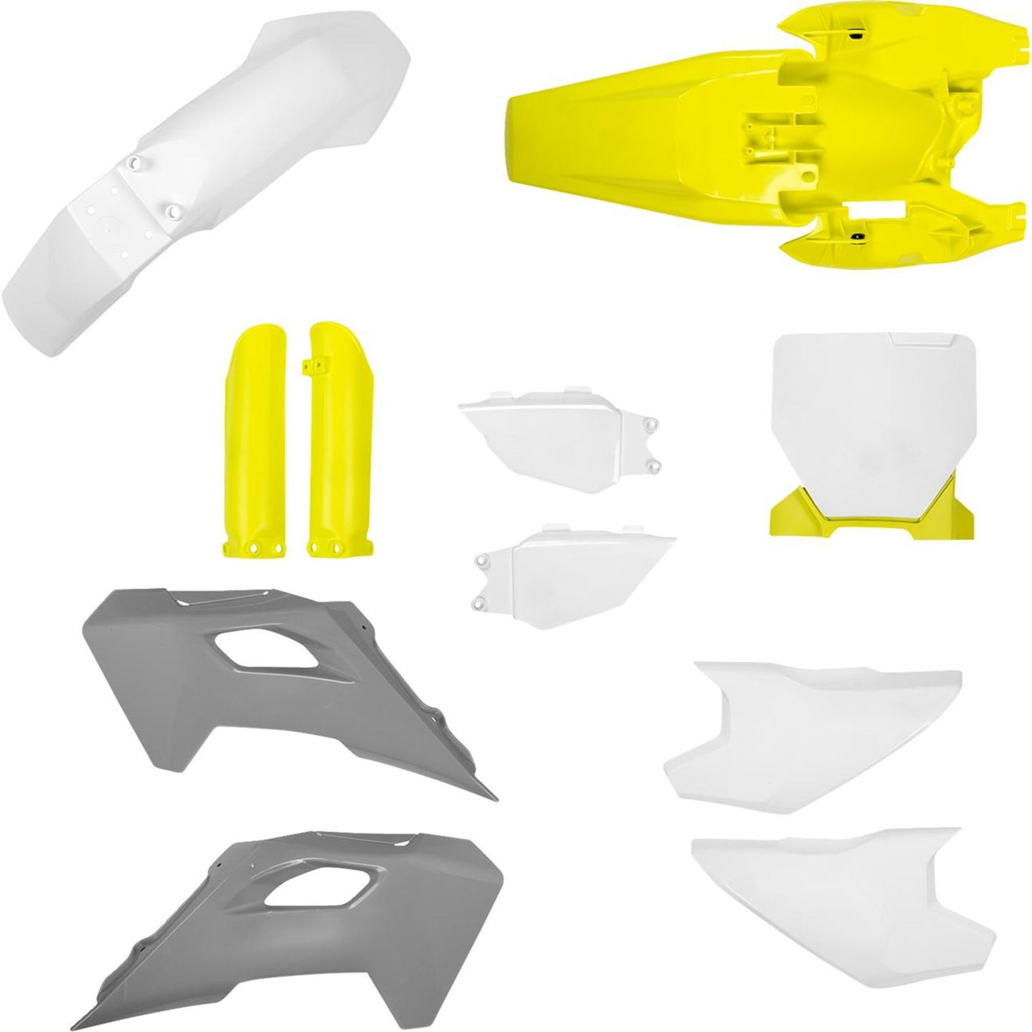 Acerbis Full Body Kit - '25 Gray/Yellow/White for Husqvarna TC '24-'25 [MPN: 2987358211]_1918063