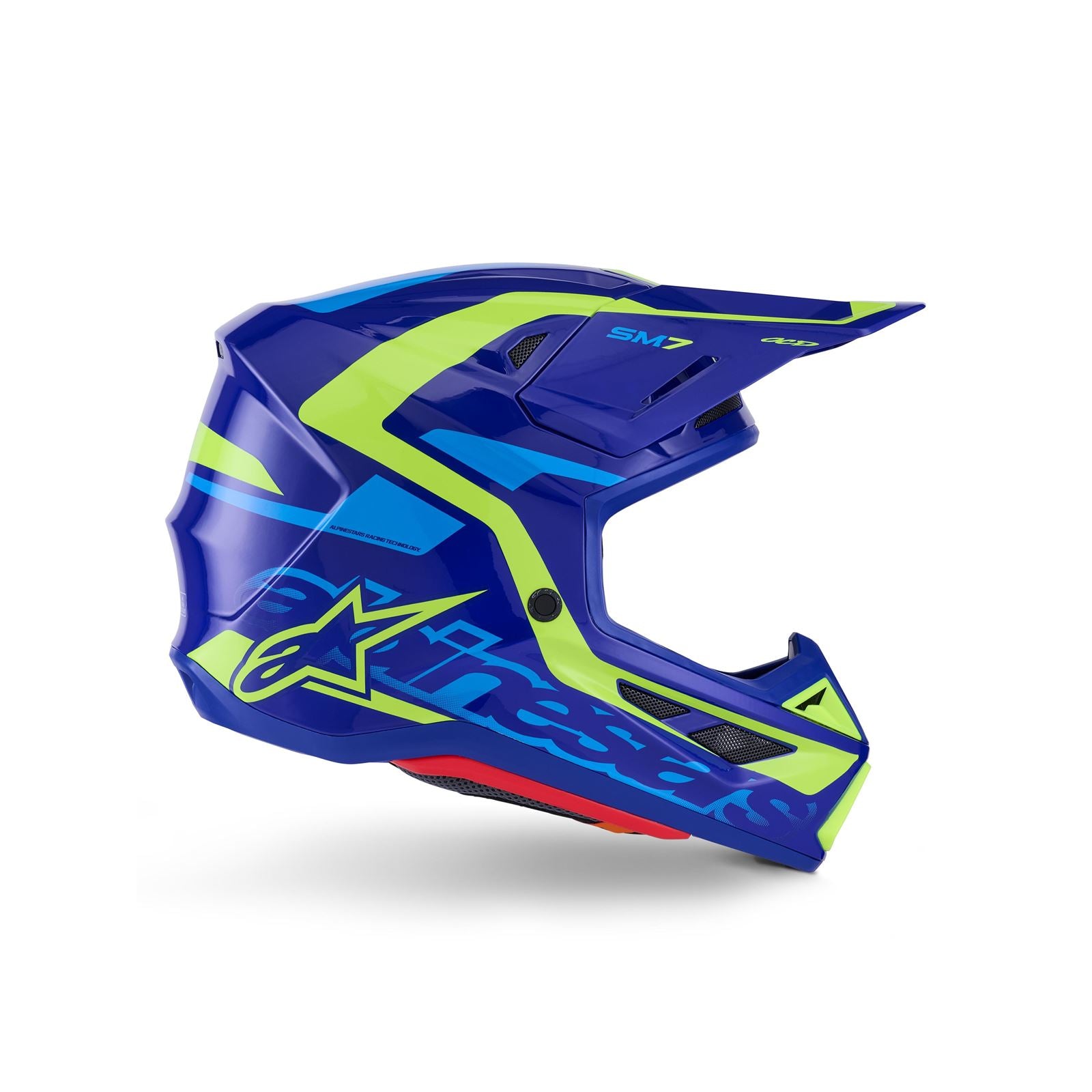 Alpinestars SM7 Deed Helmet - Blue/Yellow Fluo - Glossy_1864718