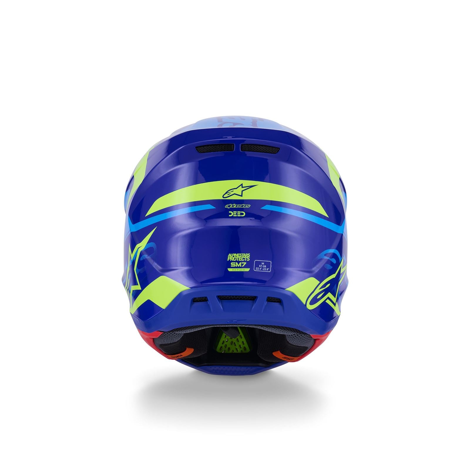 Alpinestars SM7 Deed Helmet - Blue/Yellow Fluo - Glossy_1864719