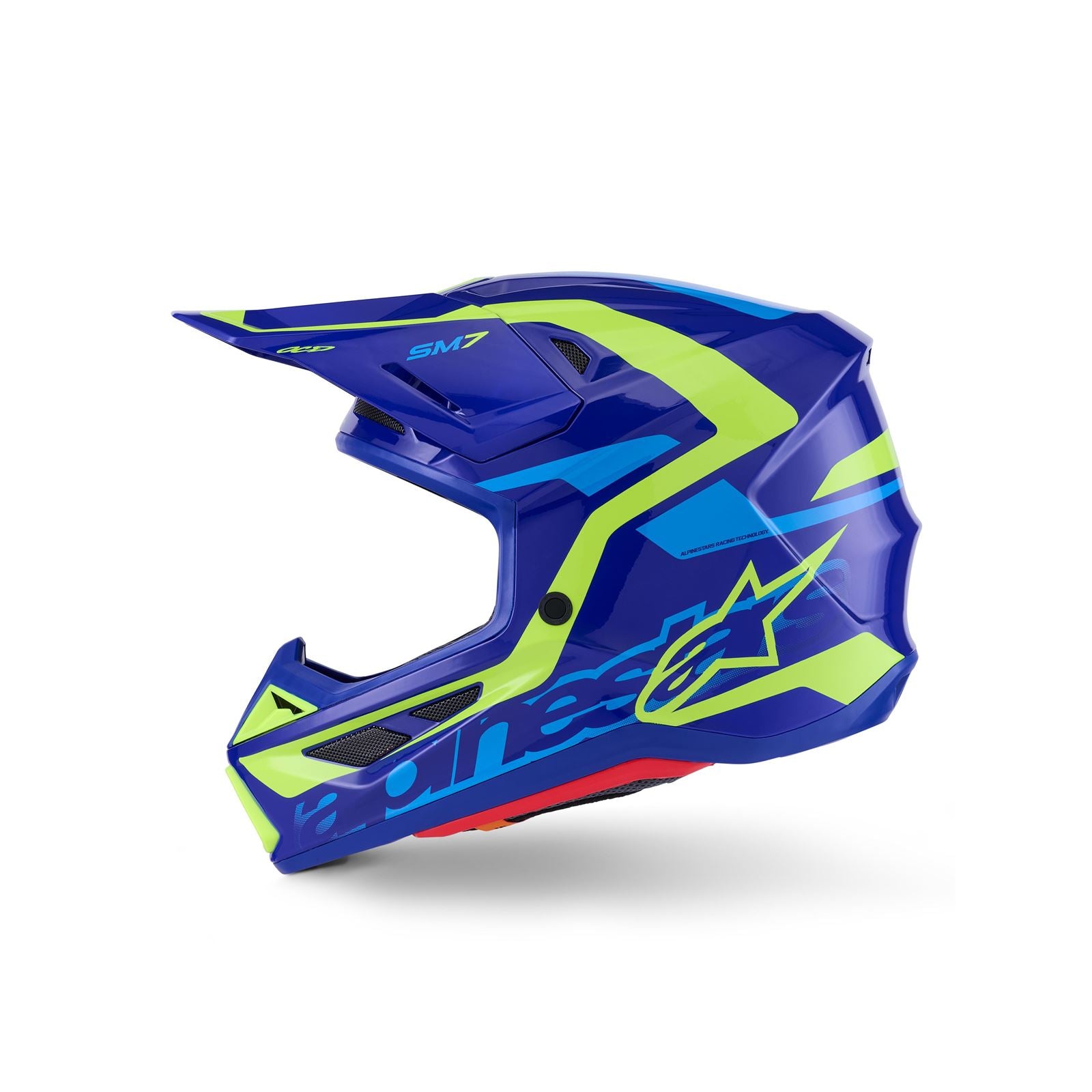 Alpinestars SM7 Deed Helmet - Blue/Yellow Fluo - Glossy_1864957