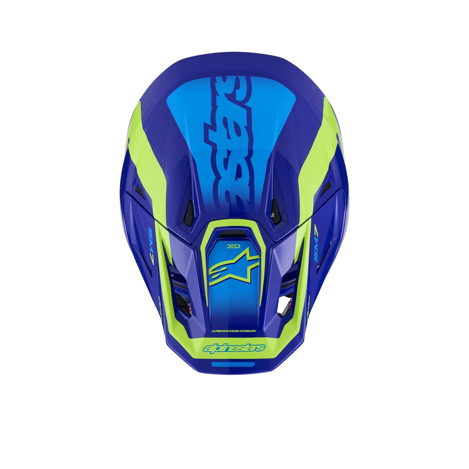 Alpinestars SM7 Deed Helmet - Blue/Yellow Fluo - Glossy_1864945