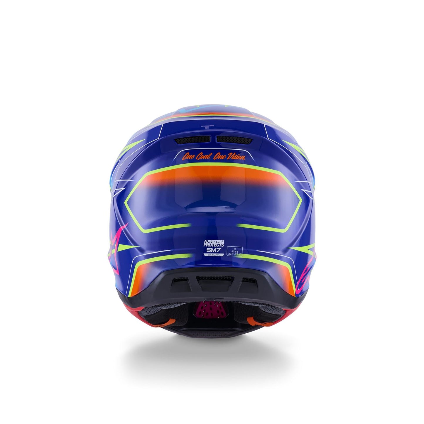 Alpinestars SM7 Cast Helmet - Blue/Pink/Yellow Fluo - Glossy_1864538