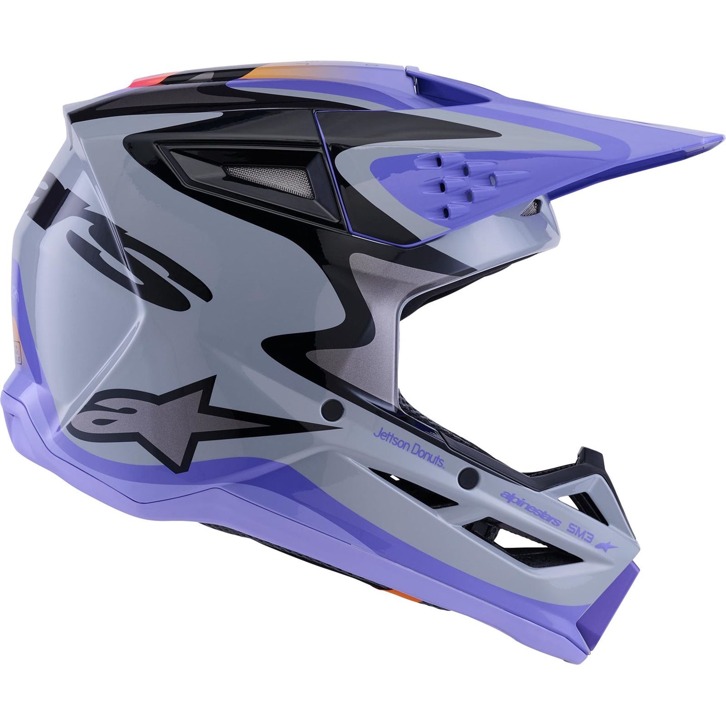 Alpinestars Jettson SM3 Youth Helmet - Grey/Purple/Black - Glossy_1864646