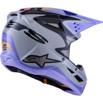 Alpinestars Jettson SM3 Youth Helmet - Grey/Purple/Black - Glossy_1864934
