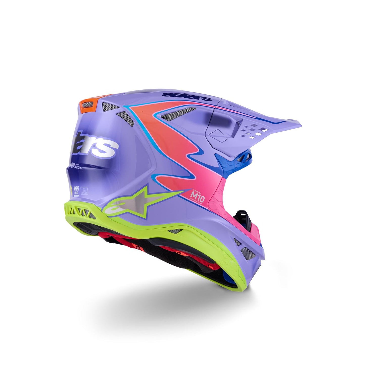 Alpinestars S-M10 Jett Lawrence R01 Helmet - Purple/Pink/Yellow - Glossy_1864456