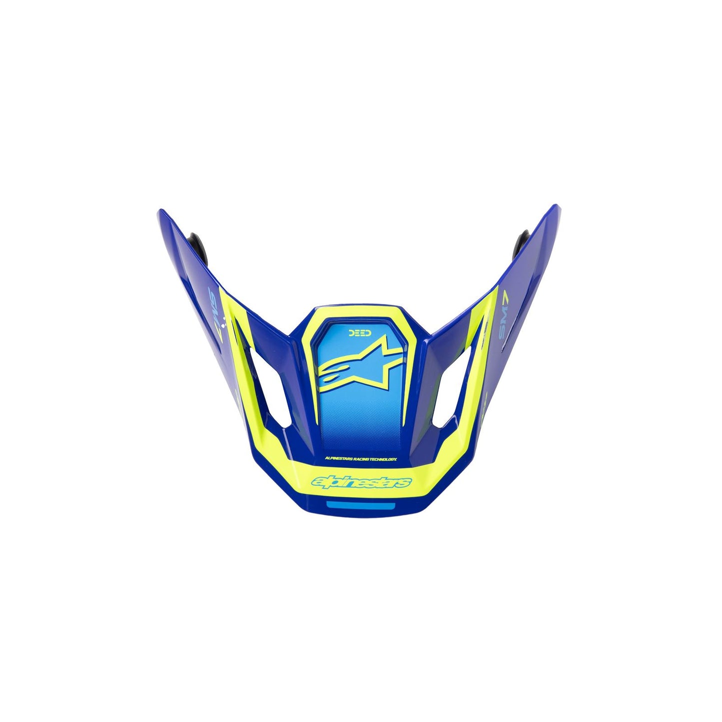 Alpinestars SM7 Deed Visor ECE06 - Blue/Yellow Fluo - Glossy [MPN: 8981326-7253-TU]_1864497