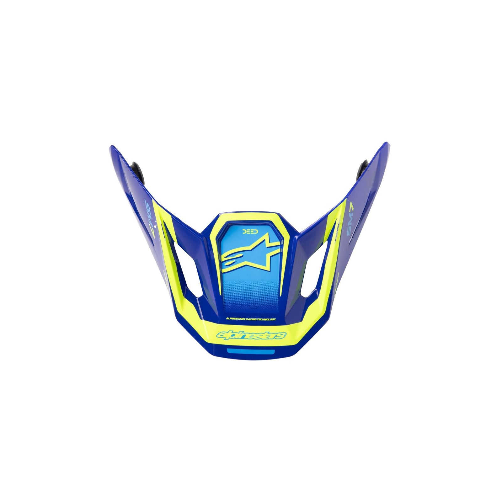 Alpinestars SM7 Deed Visor ECE06 - Blue/Yellow Fluo - Glossy [MPN: 8981326-7253-TU]_1864497