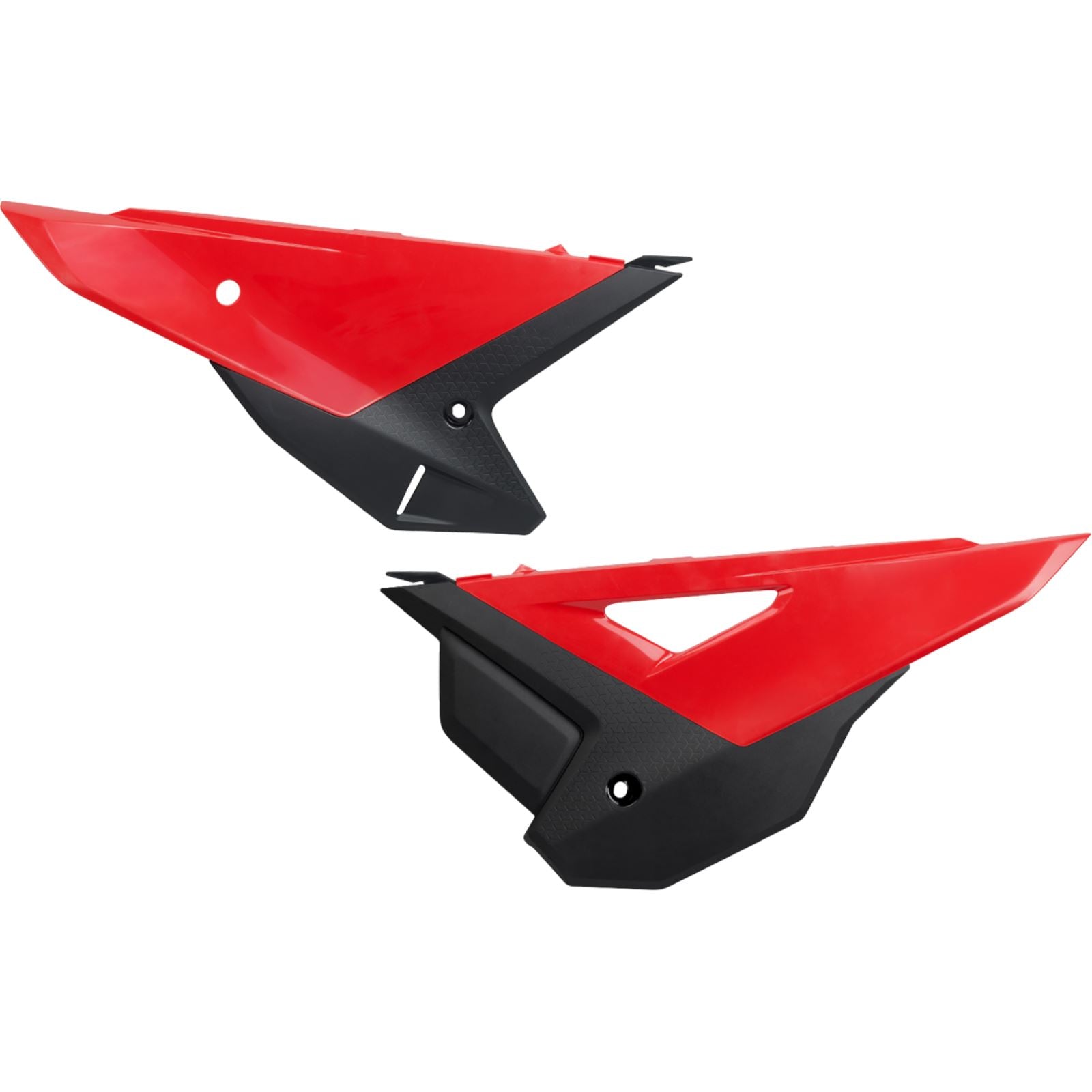 UFO Plastics Side Panels - '25 Red/Black for Honda - CRF 250 R/RX [MPN: HO05621@999]_1772609