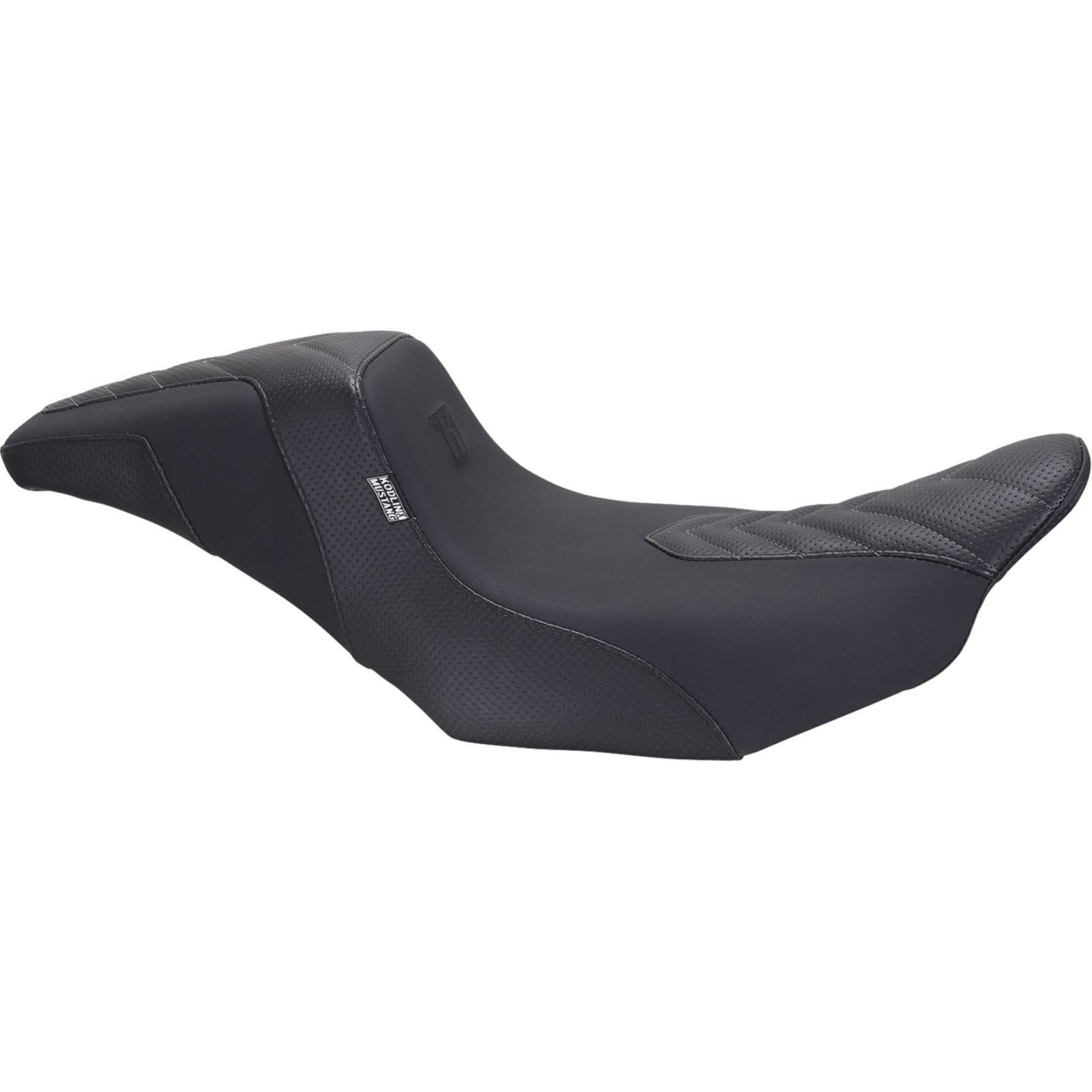 Mustang Motorcycle Products Kodlin Signature Series Squareback™ Seat - Black w/ Gunmetal Stitch [MPN: 76324GM]_1772651