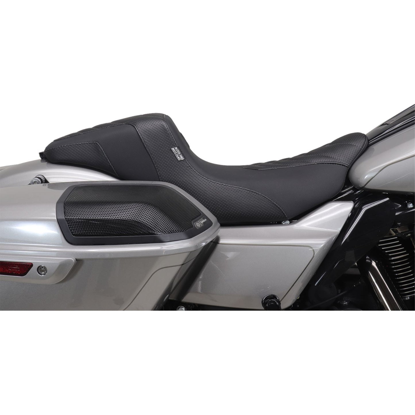 Mustang Motorcycle Products Kodlin Signature Series Squareback™ Seat - Black w/ Gunmetal Stitch [MPN: 76324GM]_1773912