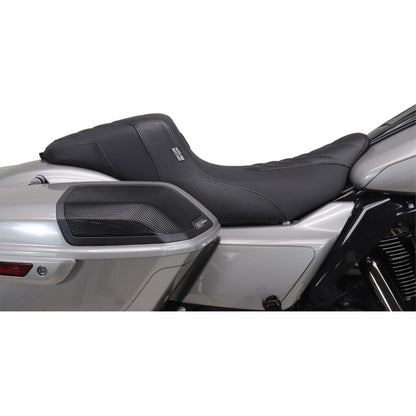 Mustang Motorcycle Products Kodlin Signature Series Squareback™ Seat - Black w/ Gunmetal Stitch [MPN: 76324GM]_1773912