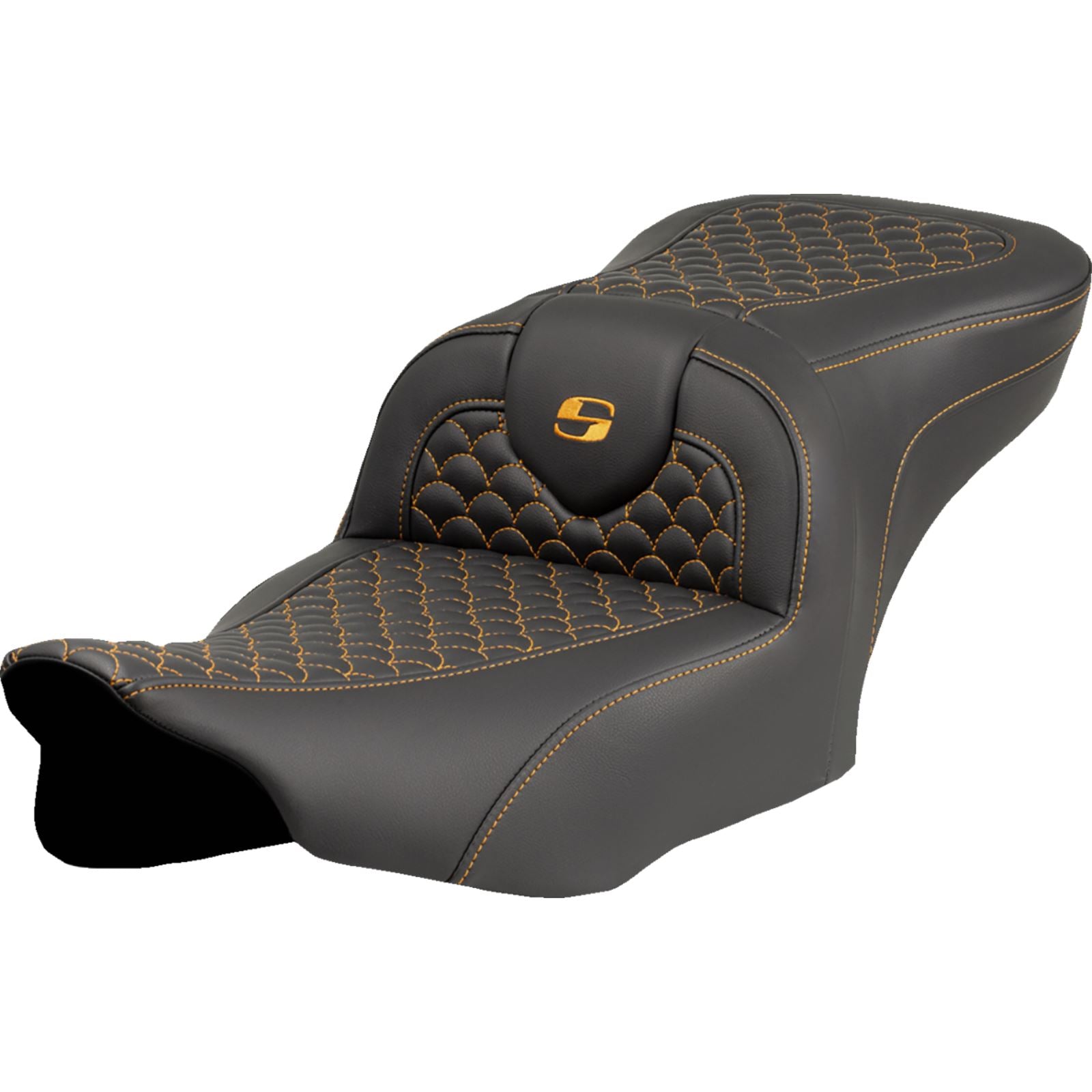 Saddlemen Roadsofa™ Seat - Dragon Scale Stitch - Gold Stitch [MPN: 823-07-20807]_1772739
