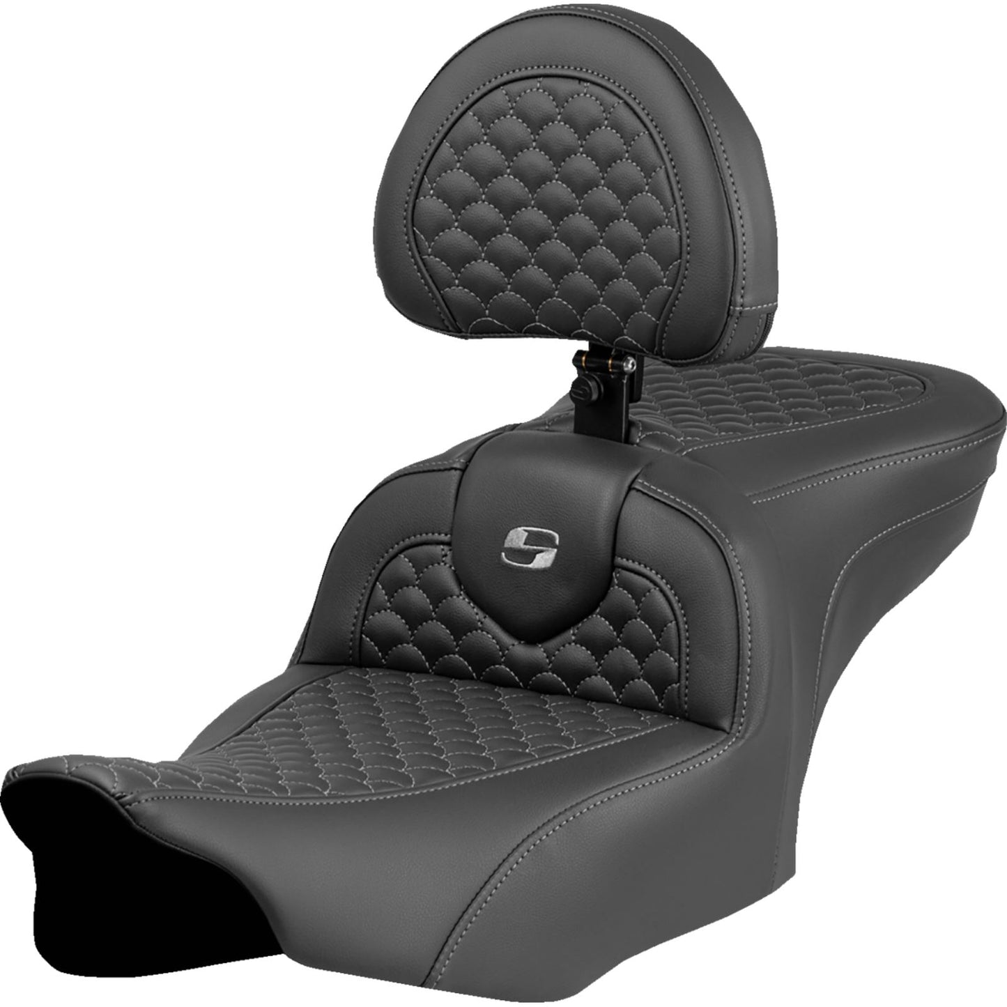 Saddlemen Roadsofa™ Seat - Dragon Scale Stitch - Gray Stitch [MPN: 823-07-208B2]_1773497