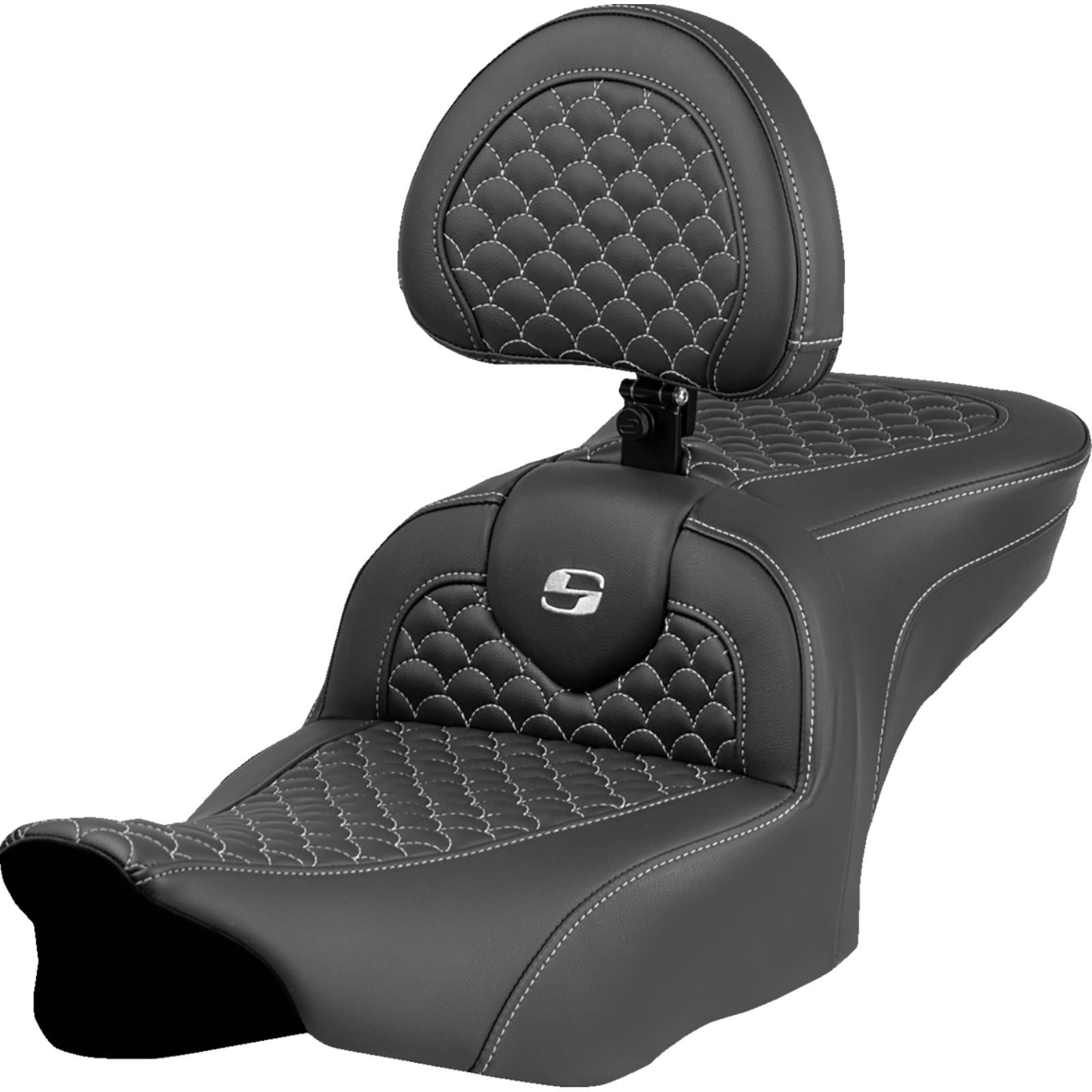 Saddlemen Roadsofa™ Seat - Dragon Scale Stitch - Silver Stitch [MPN: 823-07-208B5]_1772736