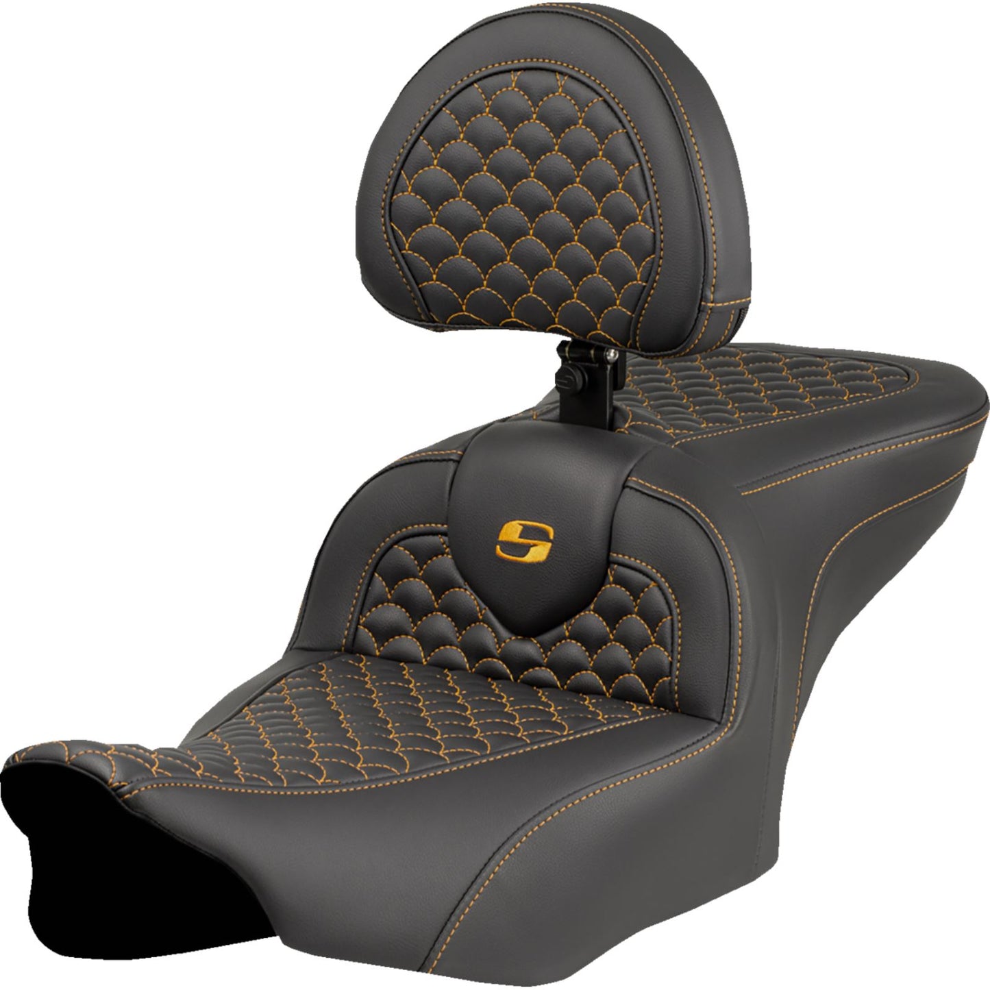 Saddlemen Roadsofa™ Seat - Dragon Scale Stitch - Gold Stitch [MPN: 823-07-208B7]_1772658