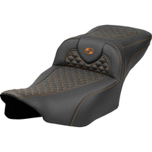 Saddlemen Roadsofa™ Extended Reach Seat - Dragon Scale Stitch - Orange Stitch [MPN: 823-07-20903]_1773219