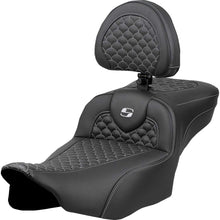 Saddlemen Roadsofa™ Extended Reach Seat - Dragon Scale Stitch - Silver Stitch [MPN: 823-07-209B5]_1772785